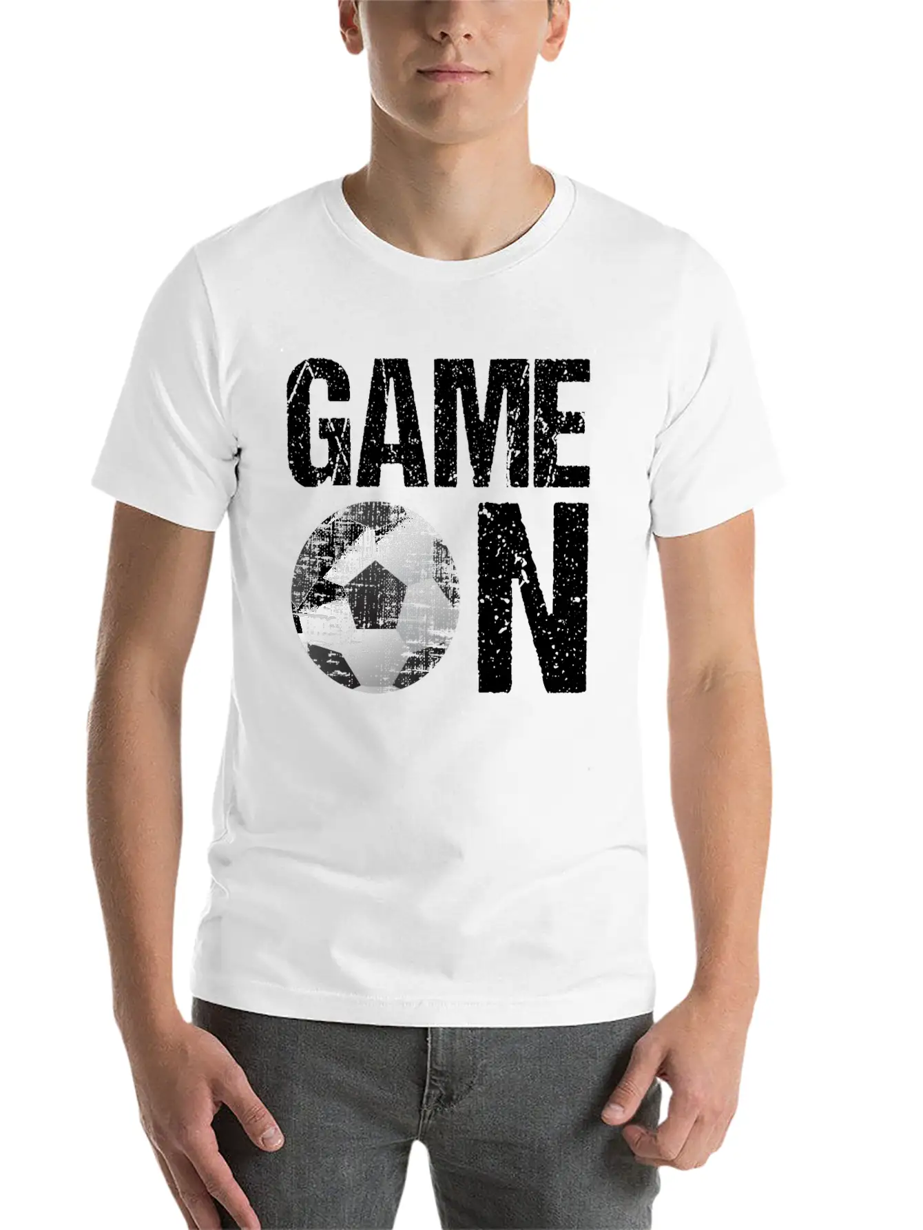 GAME ON! Gift For Soccer Lover/Player Stylish Everyday T-Shirt – Unisex Basic Cotton Tee