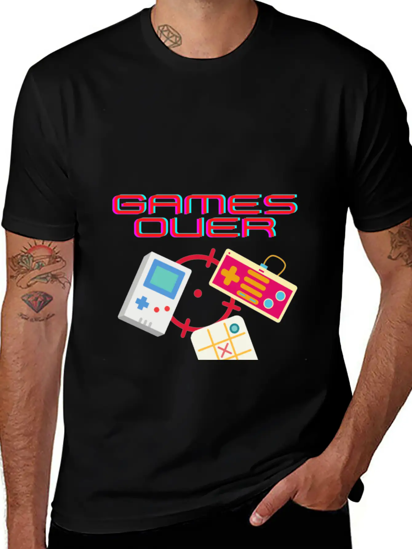 Game Over / Games Over Stylish Everyday T-Shirt – Unisex Basic Cotton Tee