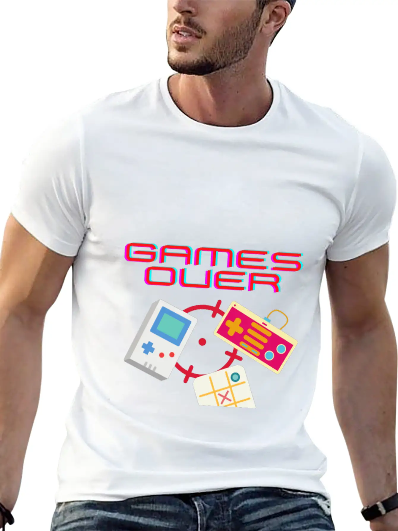 Game Over / Games Over Stylish Everyday T-Shirt – Unisex Basic Cotton Tee