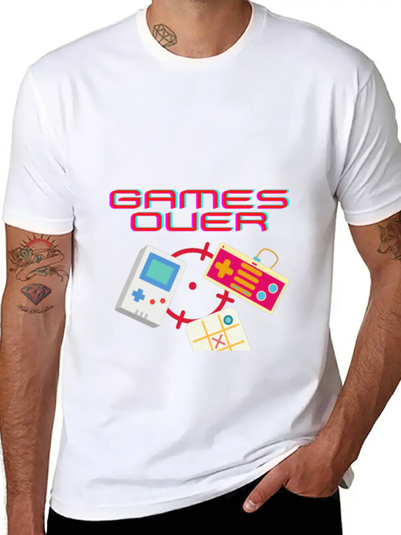 Game Over / Games Over Stylish Everyday T-Shirt – Unisex Basic Cotton Tee