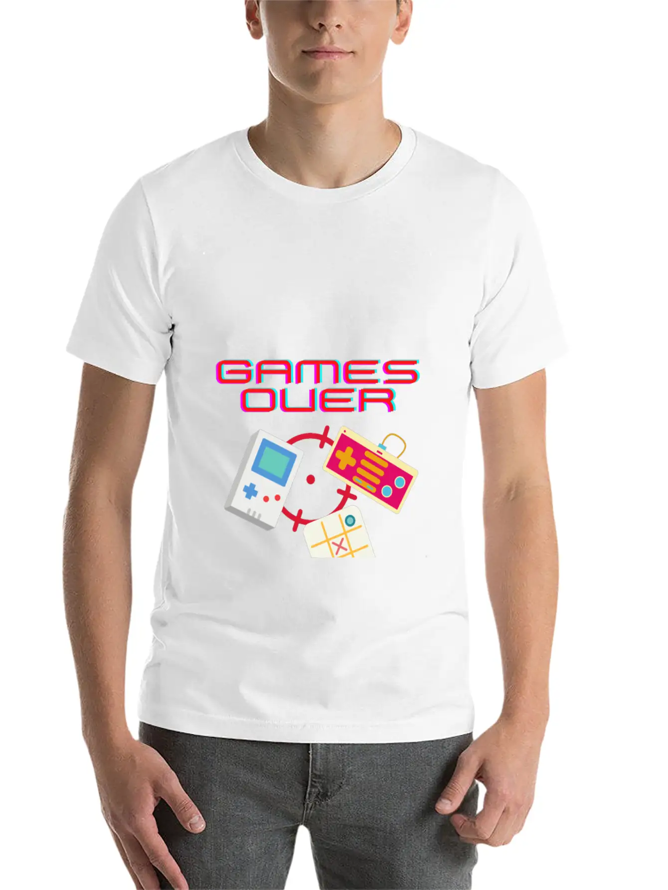 Game Over / Games Over Stylish Everyday T-Shirt – Unisex Basic Cotton Tee