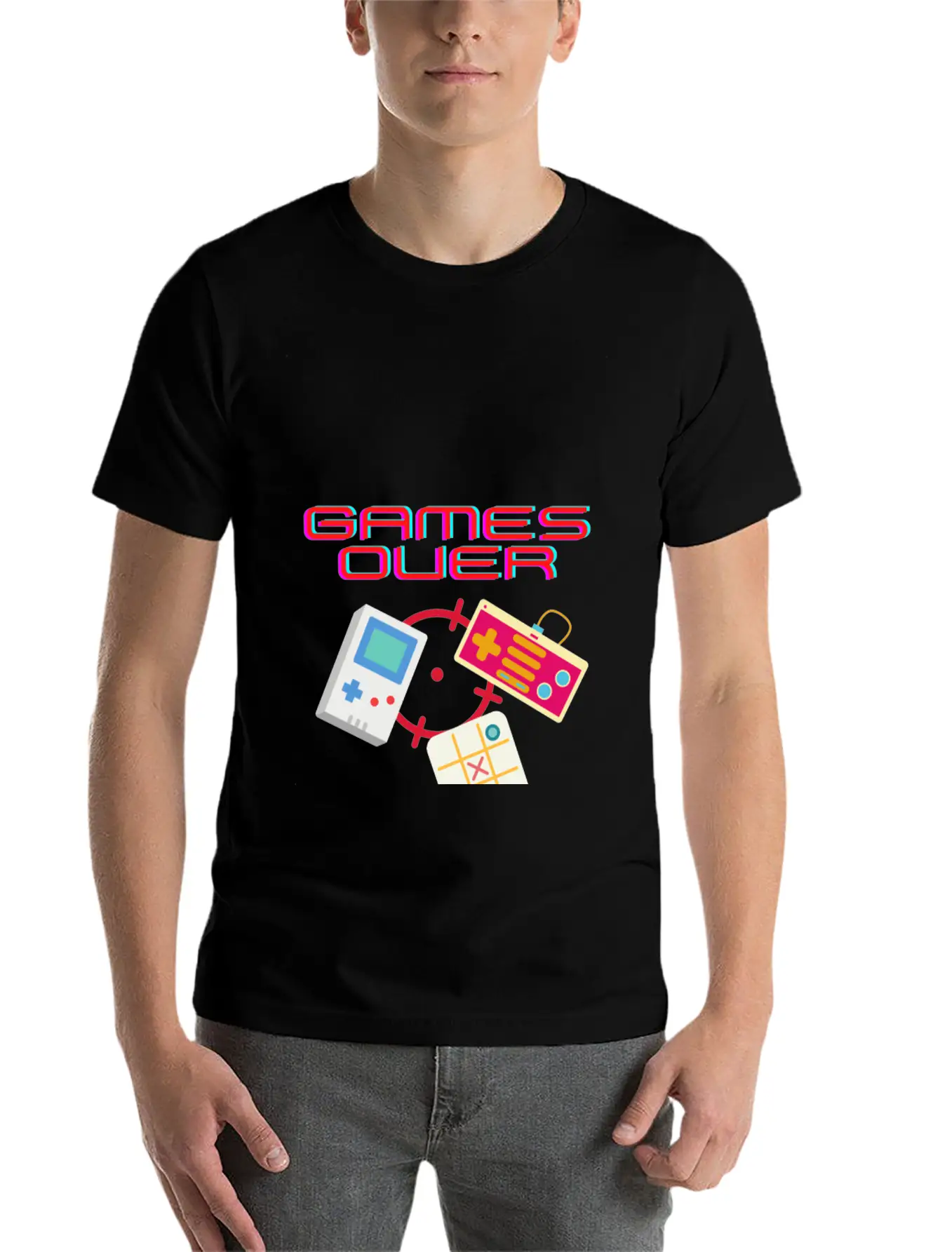 Game Over / Games Over Stylish Everyday T-Shirt – Unisex Basic Cotton Tee