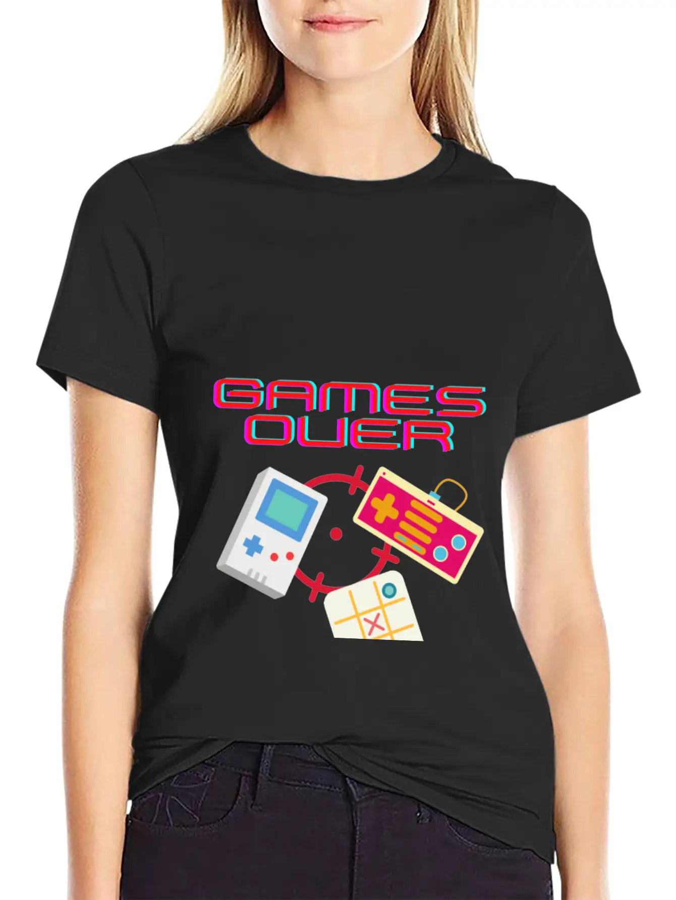Game Over / Games Over Stylish Everyday T-Shirt – Unisex Basic Cotton Tee