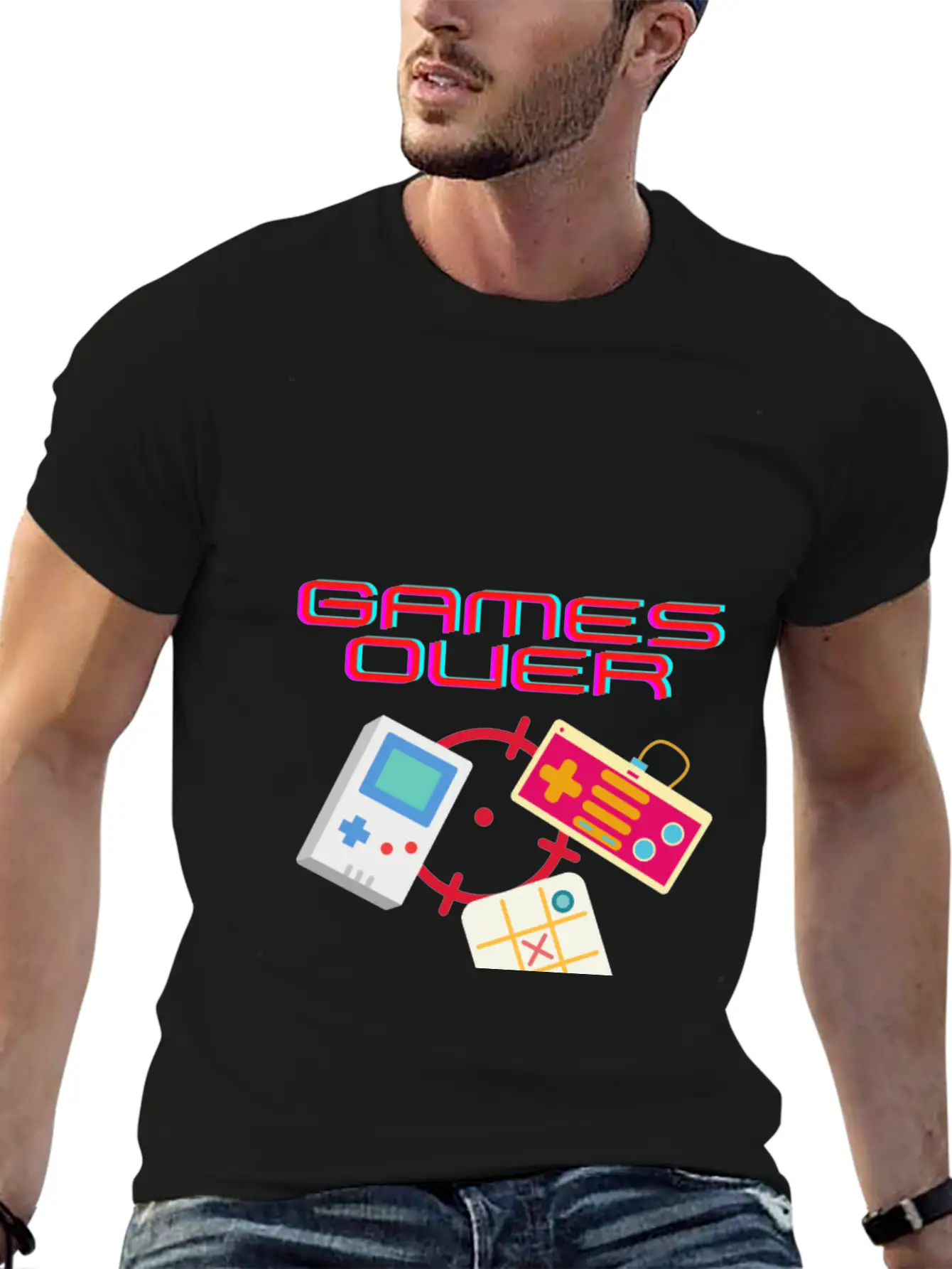 Game Over / Games Over Stylish Everyday T-Shirt – Unisex Basic Cotton Tee