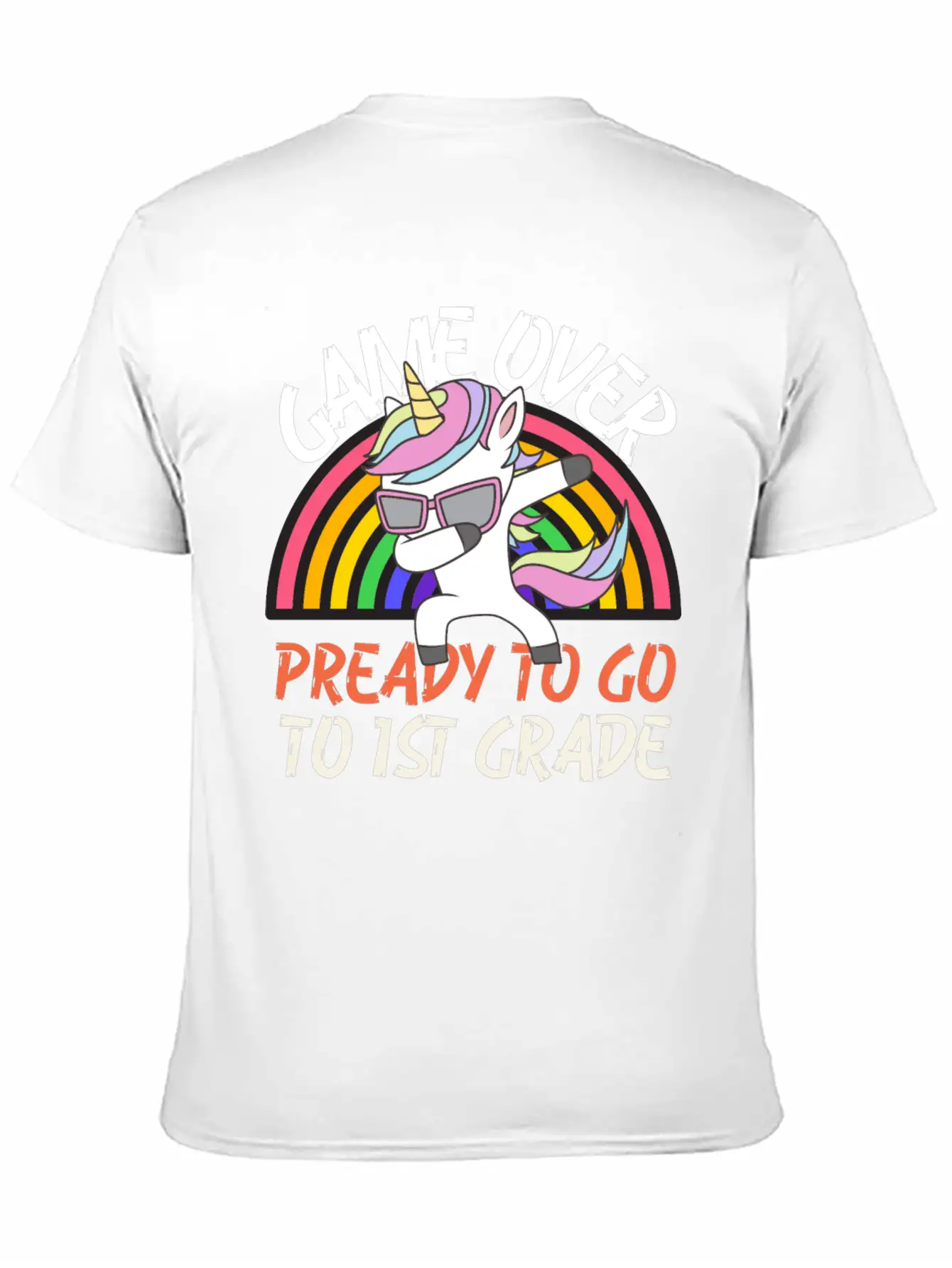 Game Over Ready To Go To 1st Grade, Back To School Stylish Everyday T-Shirt – Unisex Basic Cotton Tee