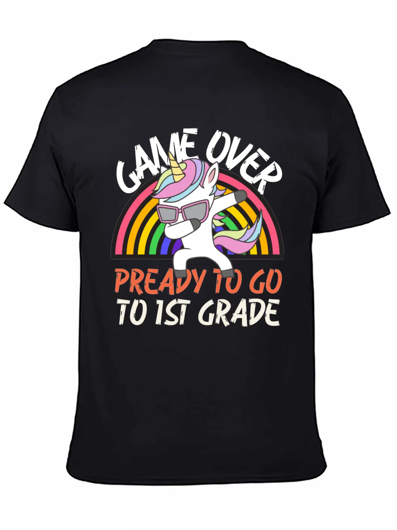 Game Over Ready To Go To 1st Grade, Back To School Stylish Everyday T-Shirt – Unisex Basic Cotton Tee