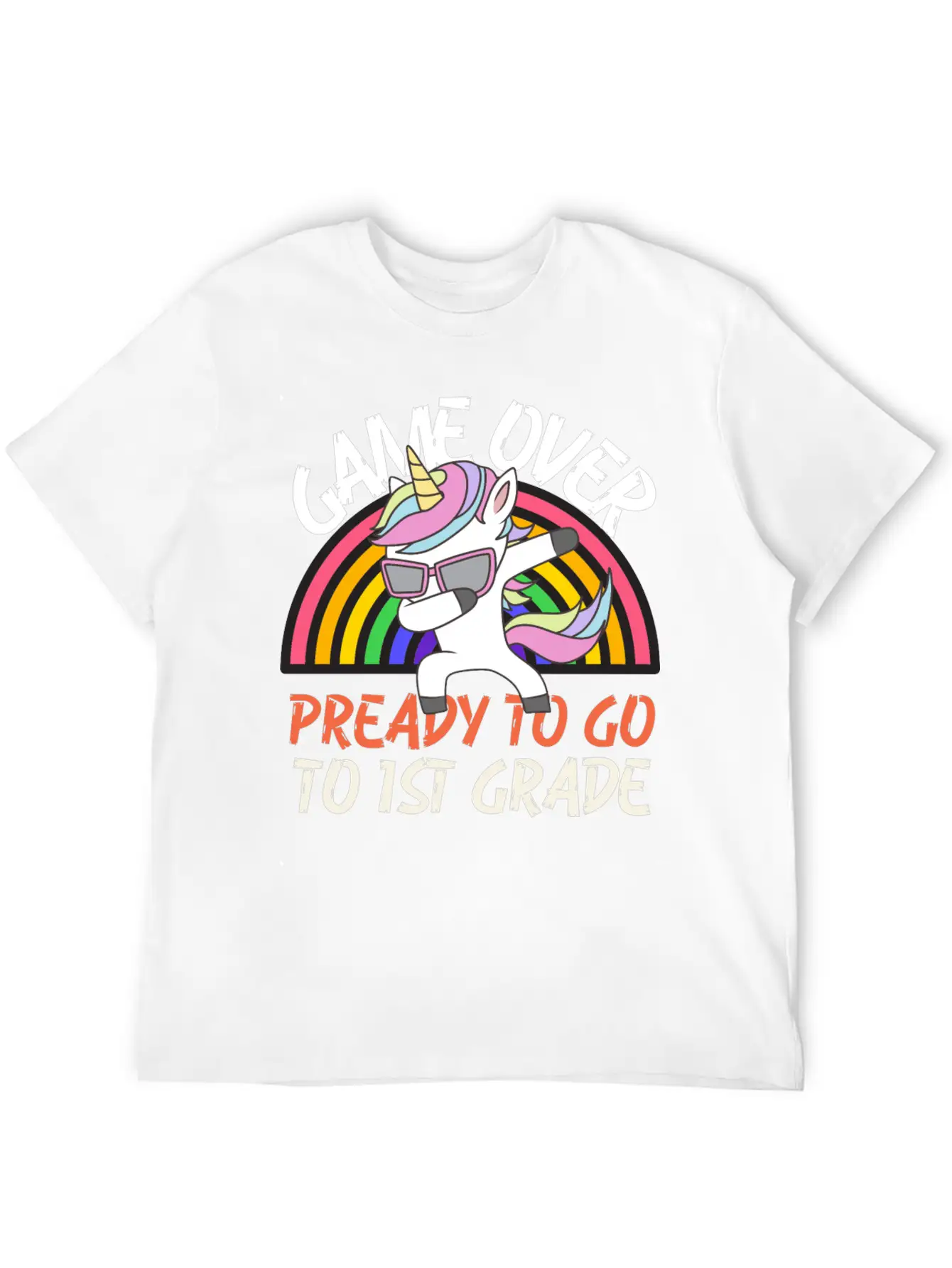 Game Over Ready To Go To 1st Grade, Back To School Stylish Everyday T-Shirt – Unisex Basic Cotton Tee