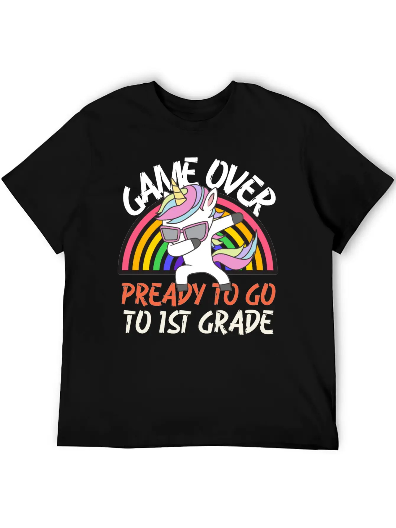 Game Over Ready To Go To 1st Grade, Back To School Stylish Everyday T-Shirt – Unisex Basic Cotton Tee