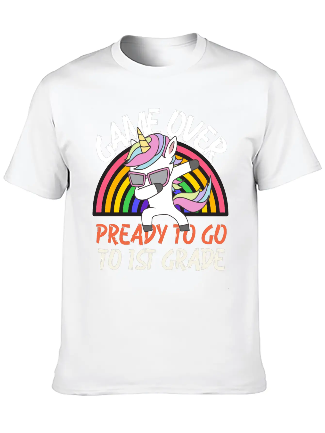Game Over Ready To Go To 1st Grade, Back To School Stylish Everyday T-Shirt – Unisex Basic Cotton Tee