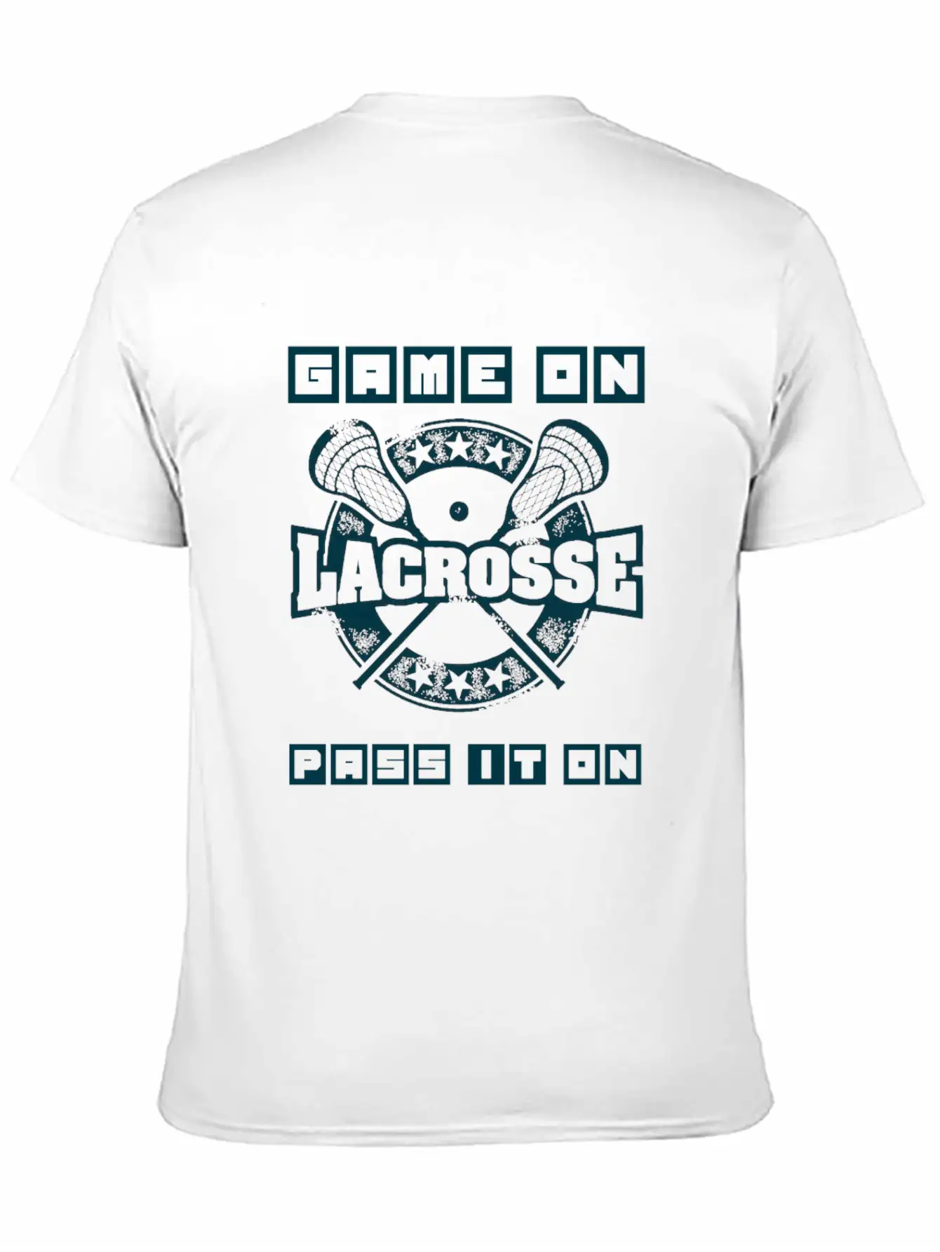 GAMER ON LACROSSE PASS IT ON Unisex Short Sleeve Soft Cotton T-Shirt – Casual Everyday Wear