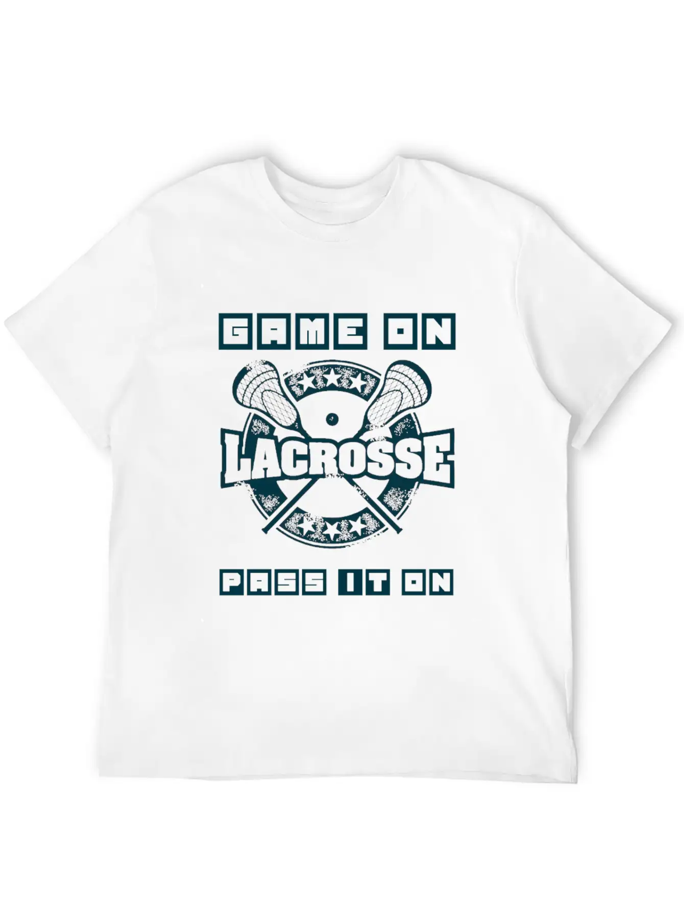 GAMER ON LACROSSE PASS IT ON Unisex Short Sleeve Soft Cotton T-Shirt – Casual Everyday Wear