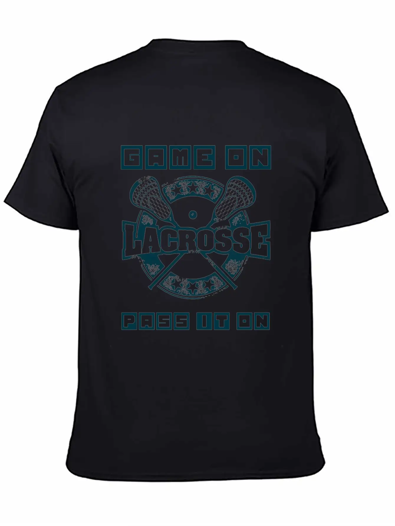 GAMER ON LACROSSE PASS IT ON Unisex Short Sleeve Soft Cotton T-Shirt – Casual Everyday Wear