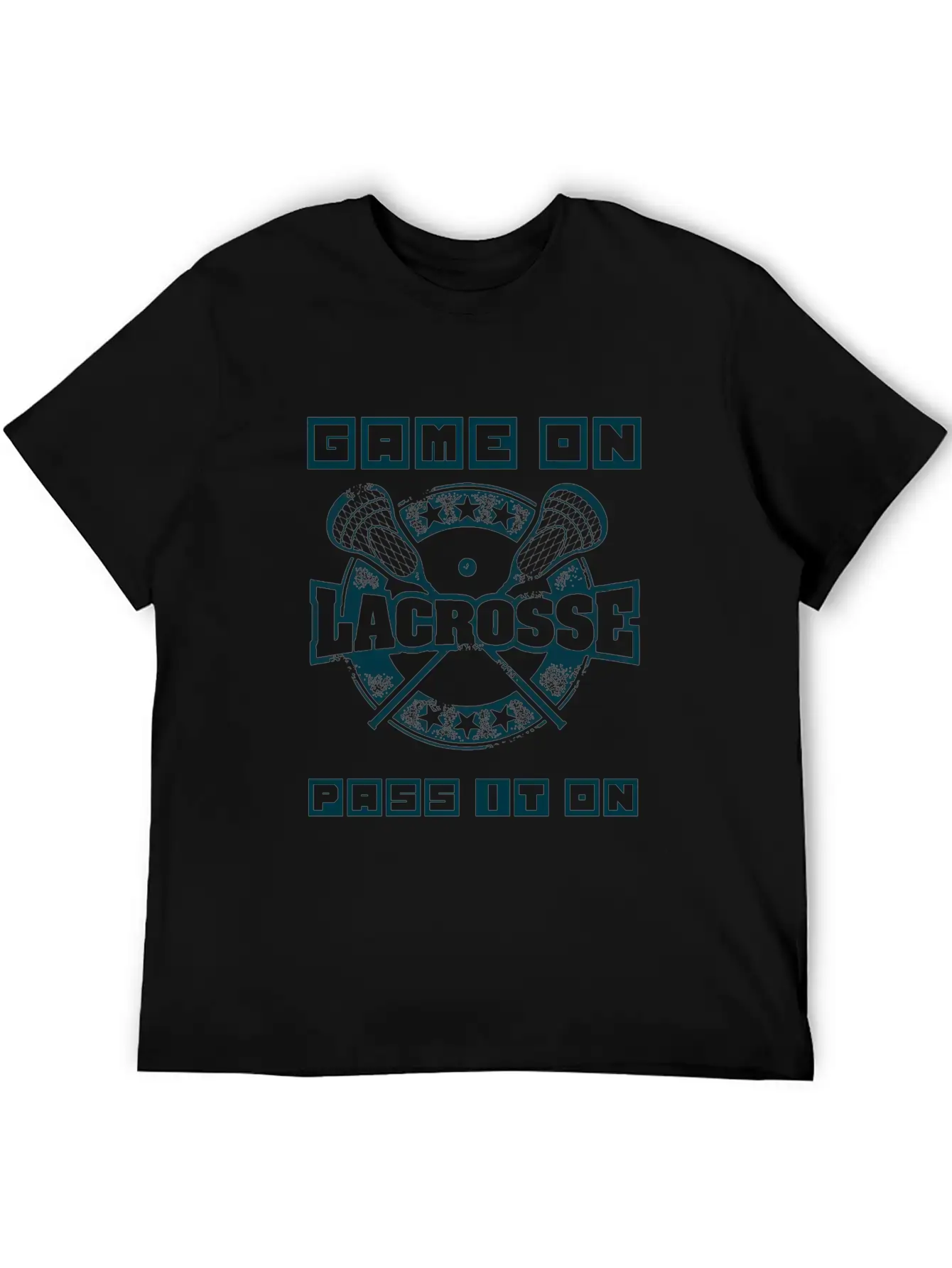 GAMER ON LACROSSE PASS IT ON Unisex Short Sleeve Soft Cotton T-Shirt – Casual Everyday Wear