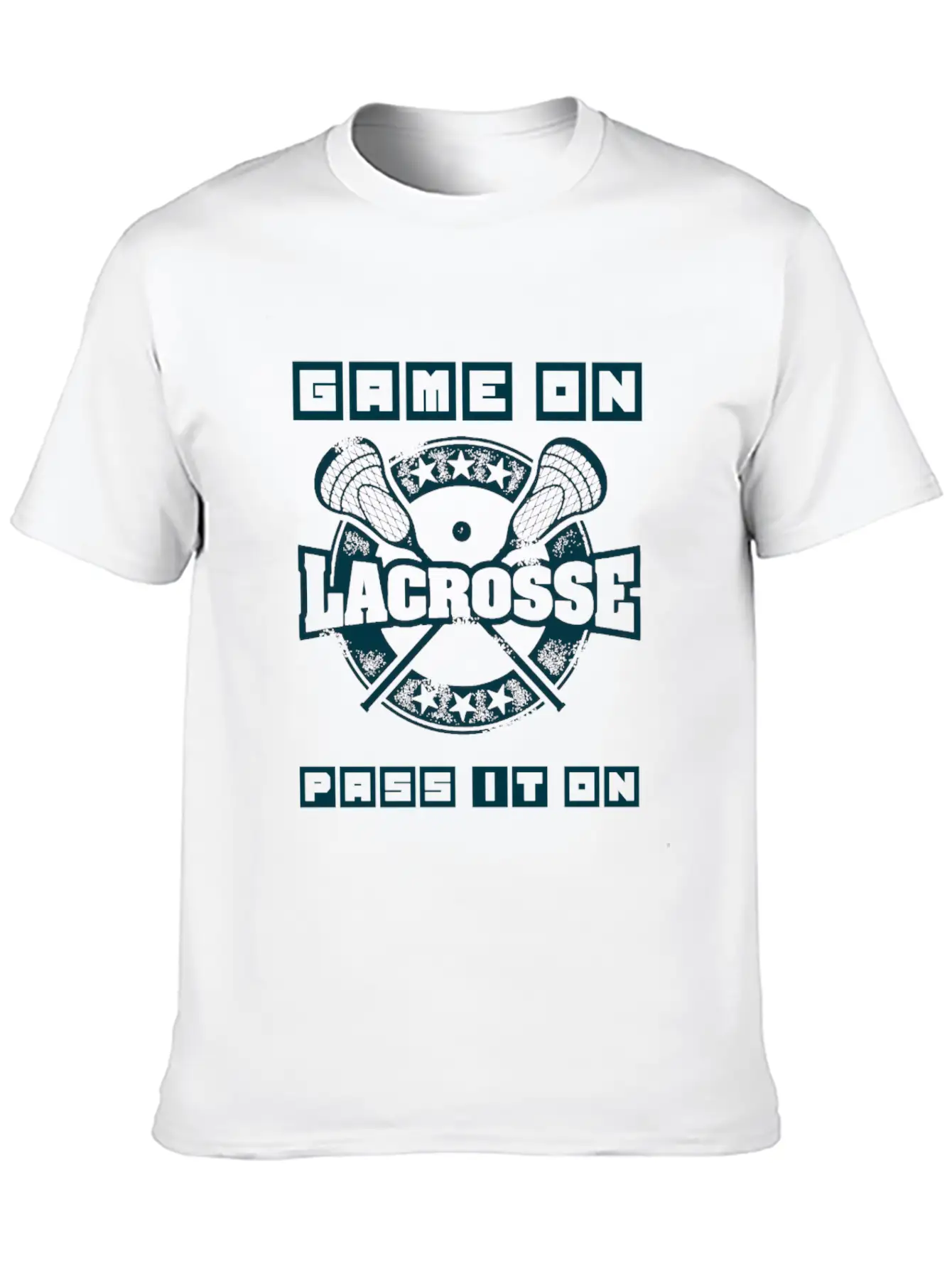 GAMER ON LACROSSE PASS IT ON Unisex Short Sleeve Soft Cotton T-Shirt – Casual Everyday Wear