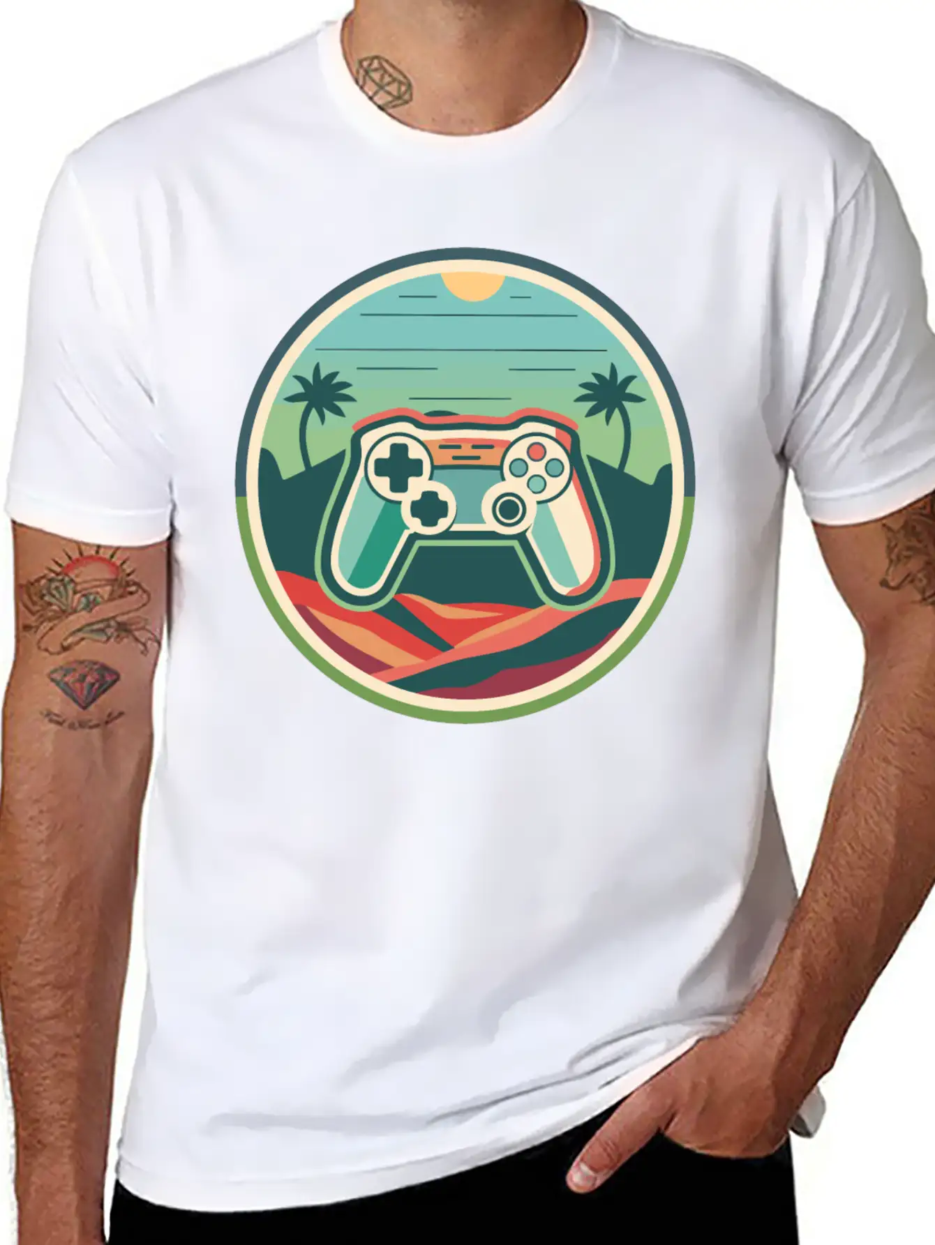 Gaming Artwork Essential Unisex Summer Tee – Soft Cotton Casual Fit