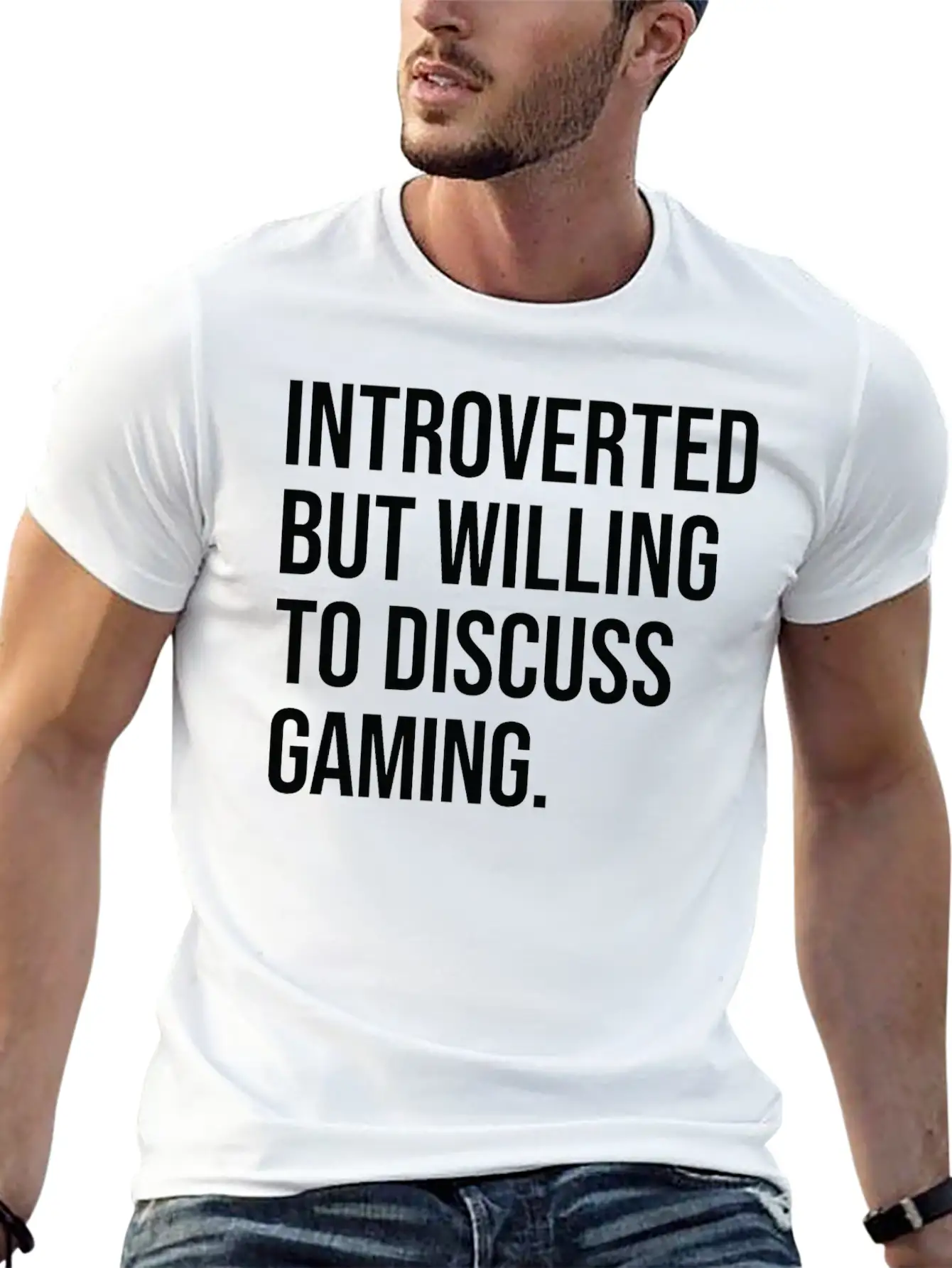 Gaming Funny Introverted Gamer Saying Essential Unisex Summer Tee – Soft Cotton Casual Fit