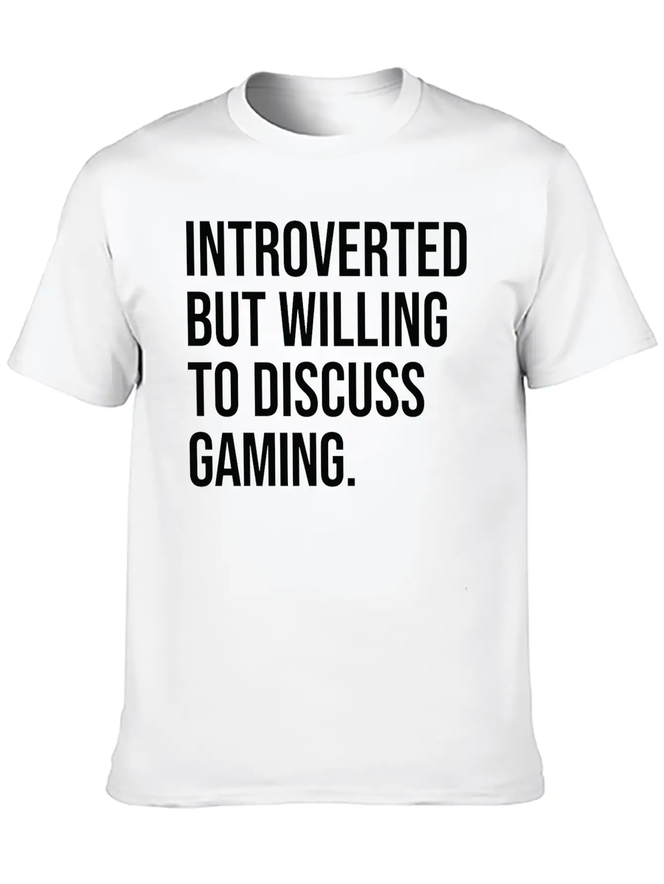 Gaming Funny Introverted Gamer Saying Essential Unisex Summer Tee – Soft Cotton Casual Fit