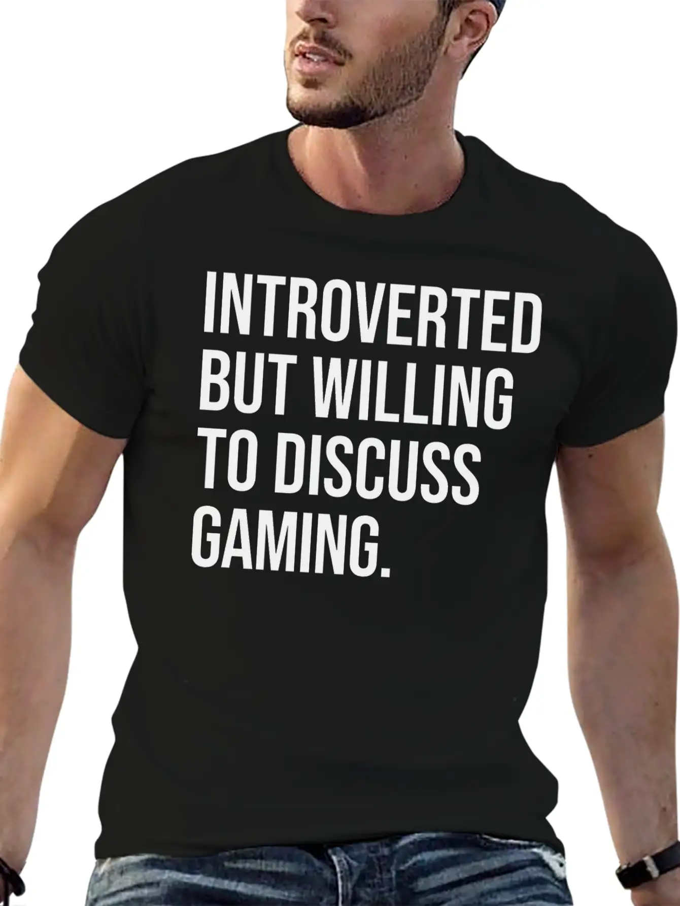 Gaming Funny Introverted Gamer Saying Essential Unisex Summer Tee – Soft Cotton Casual Fit