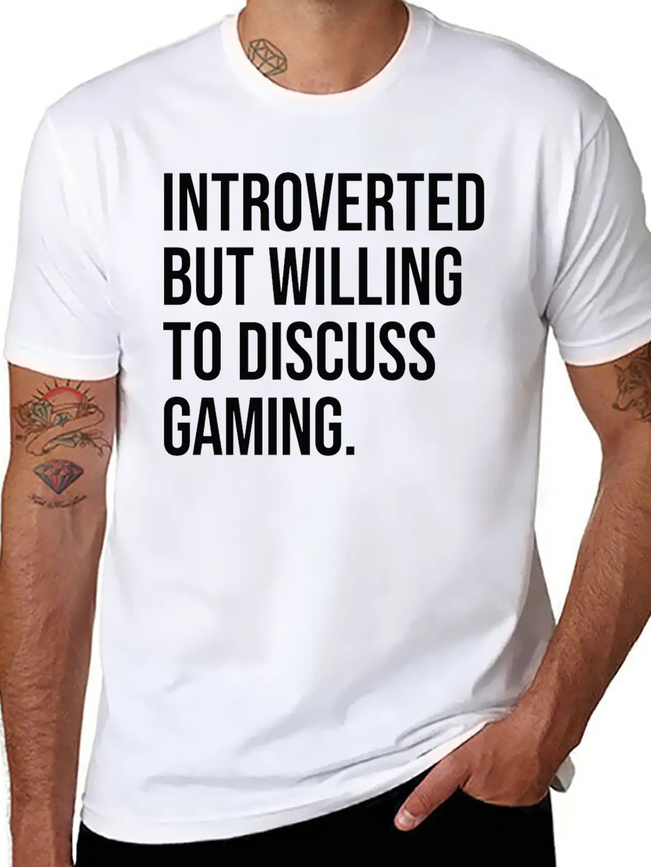 Gaming Funny Introverted Gamer Saying Essential Unisex Summer Tee – Soft Cotton Casual Fit