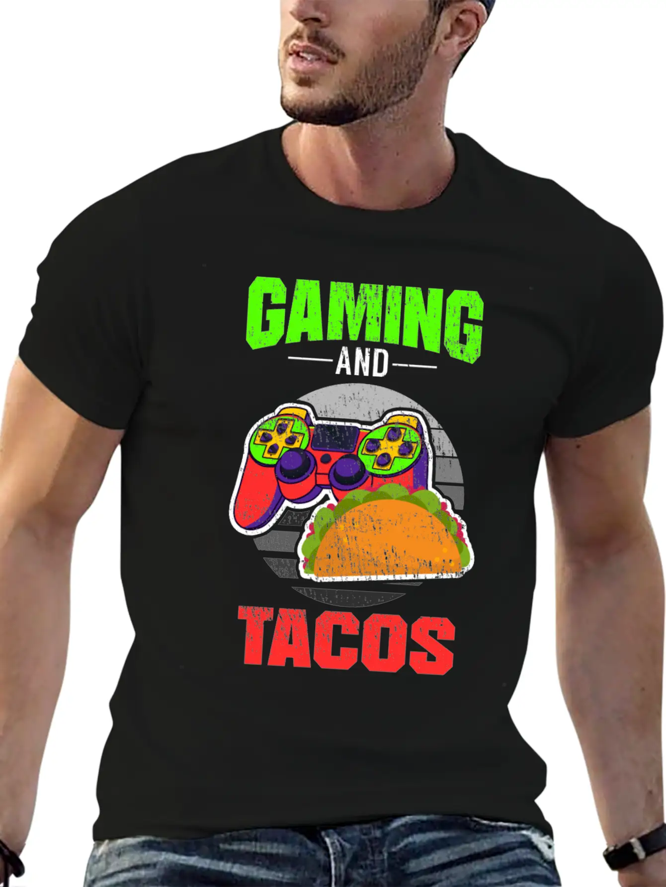 Gaming Gaming And Tacos Unisex Short Sleeve Soft Cotton T-Shirt – Casual Everyday Wear