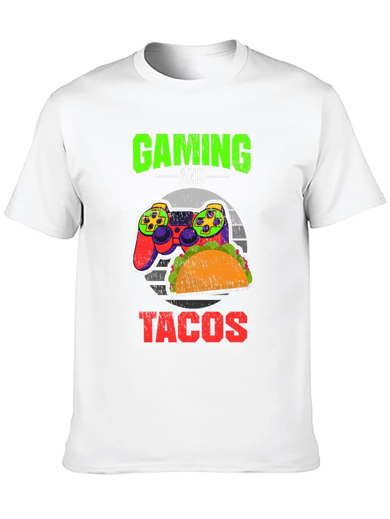 Gaming Gaming And Tacos Unisex Short Sleeve Soft Cotton T-Shirt – Casual Everyday Wear