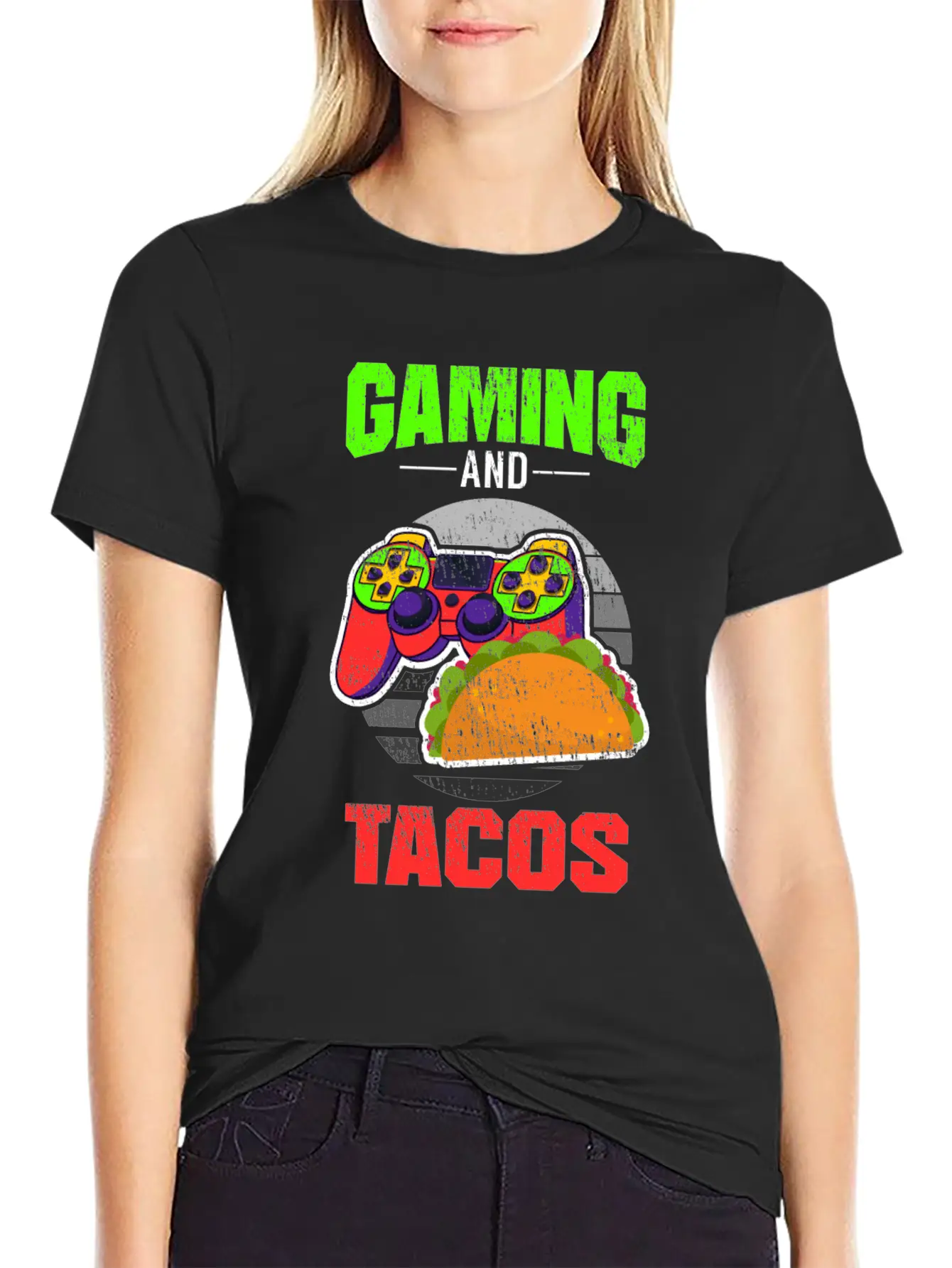 Gaming Gaming And Tacos Unisex Short Sleeve Soft Cotton T-Shirt – Casual Everyday Wear