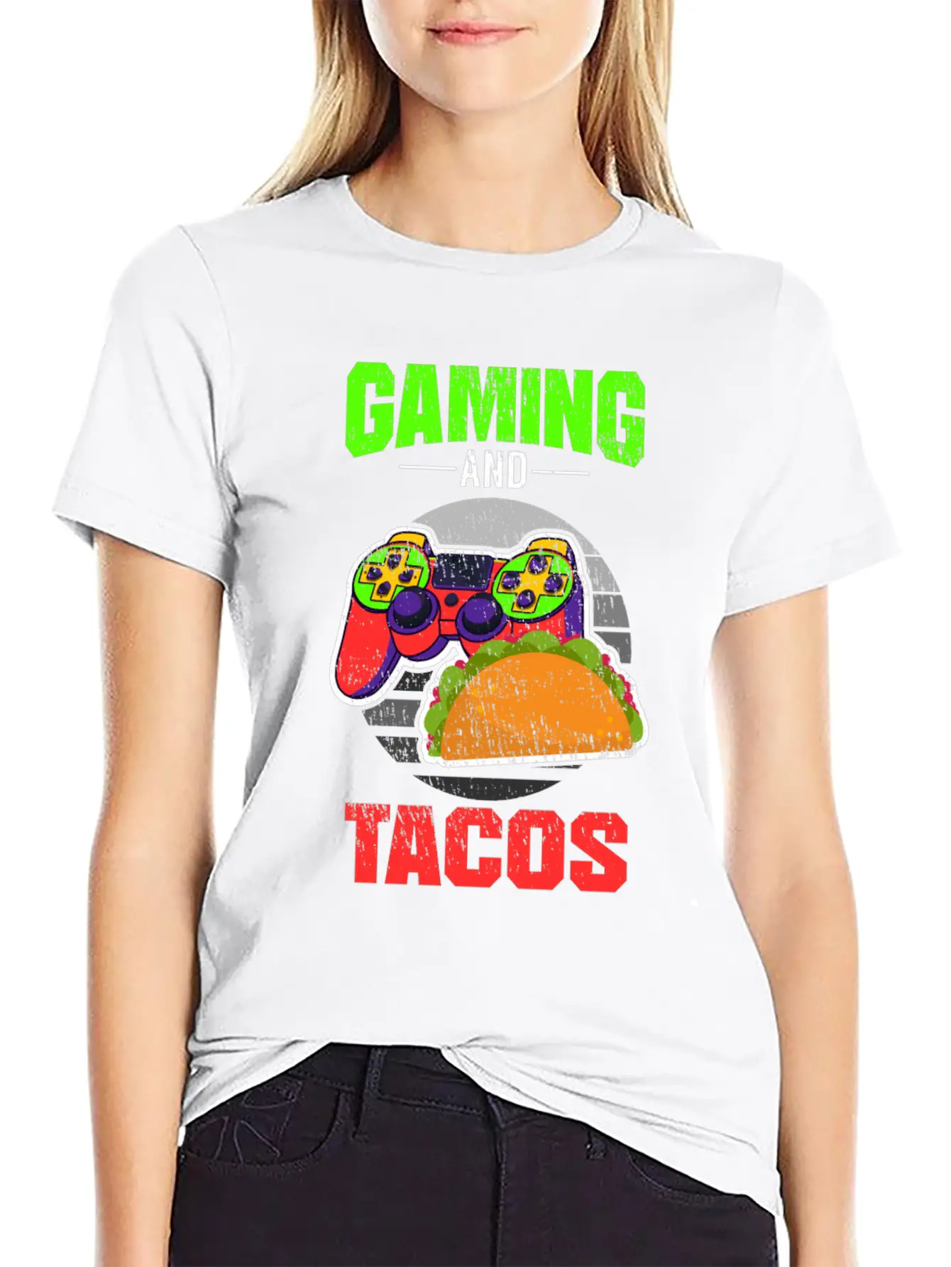 Gaming Gaming And Tacos Unisex Short Sleeve Soft Cotton T-Shirt – Casual Everyday Wear