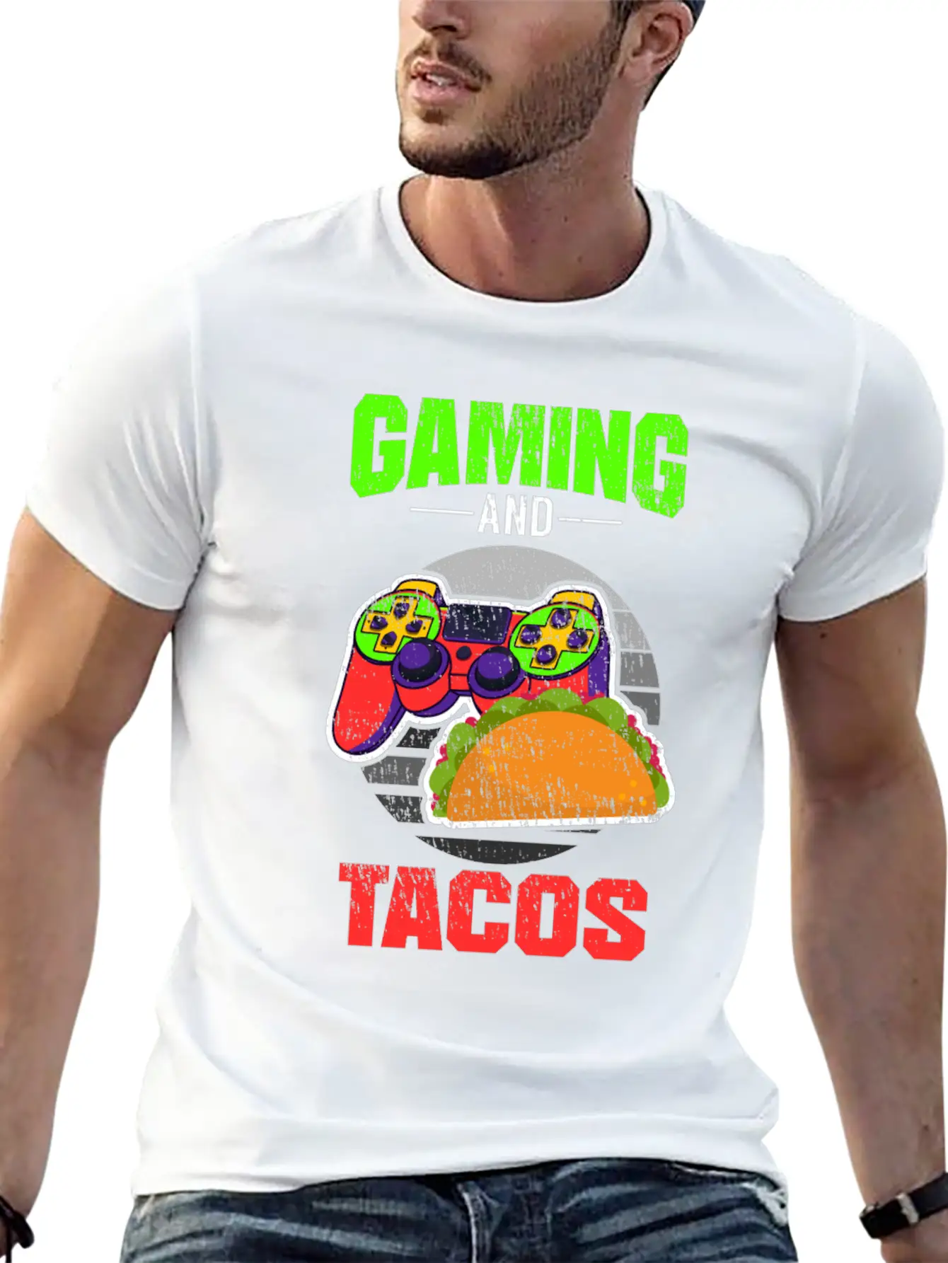 Gaming Gaming And Tacos Unisex Short Sleeve Soft Cotton T-Shirt – Casual Everyday Wear