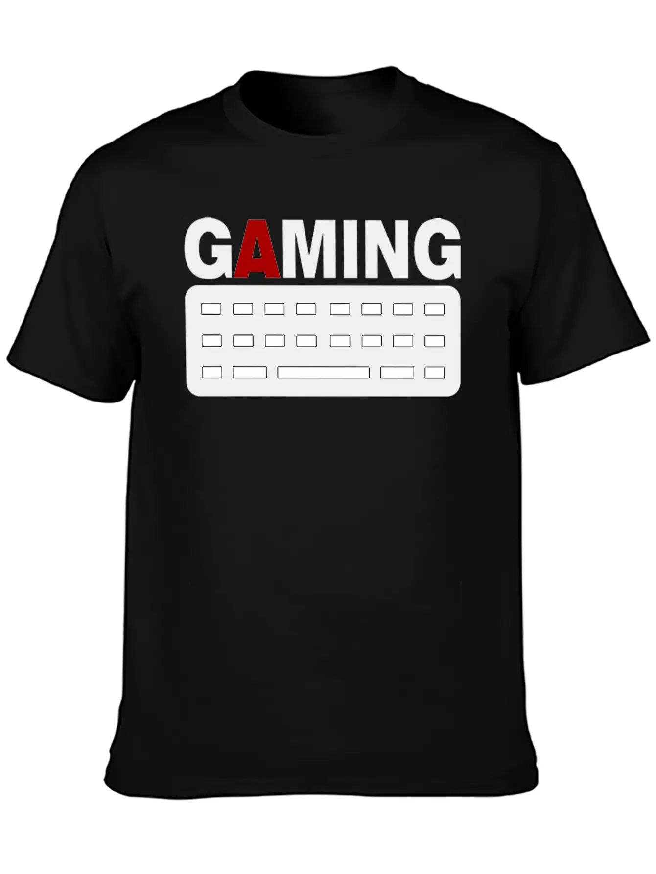 Gaming Keyboard Pc Gamer Unisex Short Sleeve Soft Cotton T-Shirt – Casual Everyday Wear