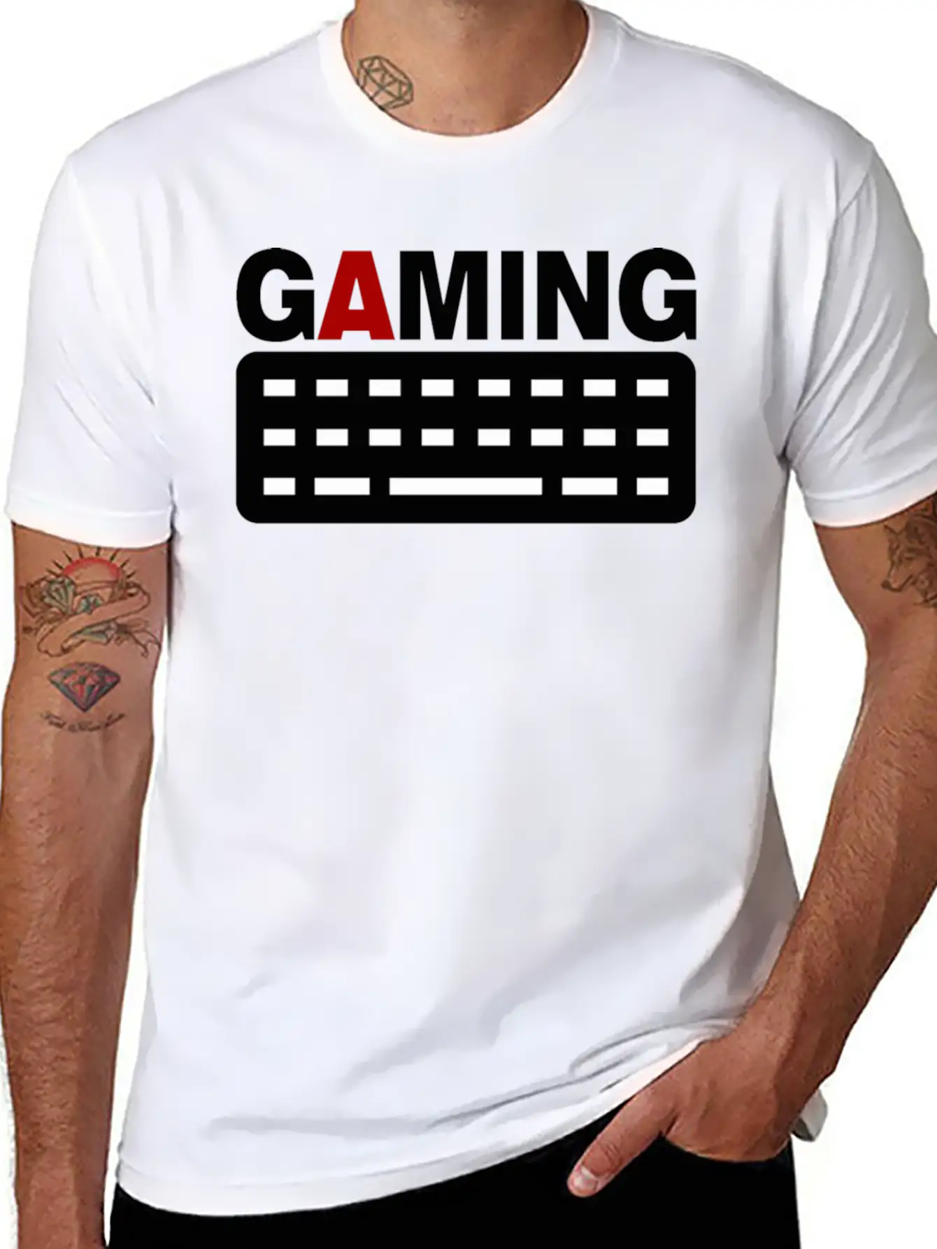 Gaming Keyboard Pc Gamer Unisex Short Sleeve Soft Cotton T-Shirt – Casual Everyday Wear