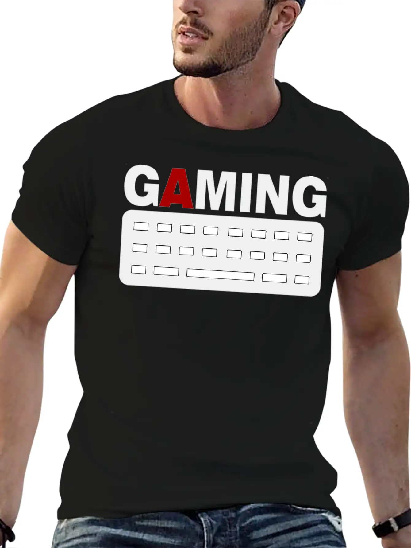 Gaming Keyboard Pc Gamer Unisex Short Sleeve Soft Cotton T-Shirt – Casual Everyday Wear