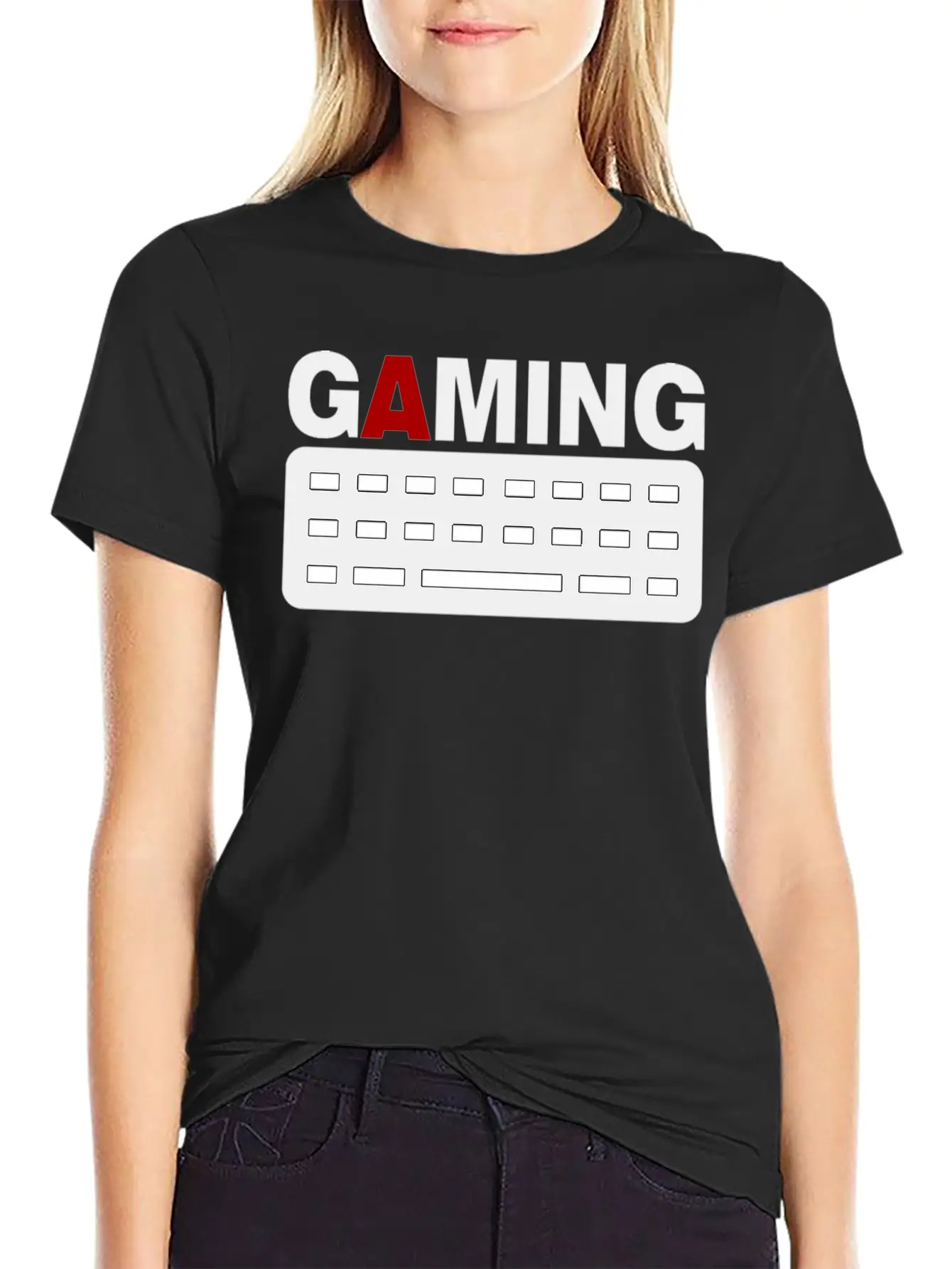 Gaming Keyboard Pc Gamer Unisex Short Sleeve Soft Cotton T-Shirt – Casual Everyday Wear