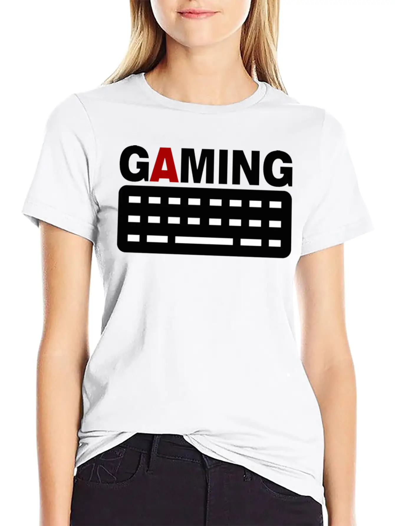 Gaming Keyboard Pc Gamer Unisex Short Sleeve Soft Cotton T-Shirt – Casual Everyday Wear