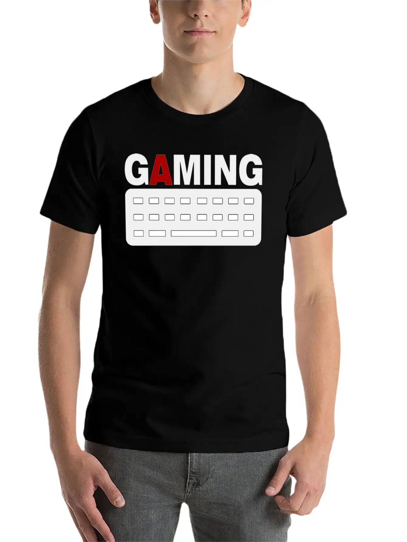 Gaming Keyboard Pc Gamer Unisex Short Sleeve Soft Cotton T-Shirt – Casual Everyday Wear