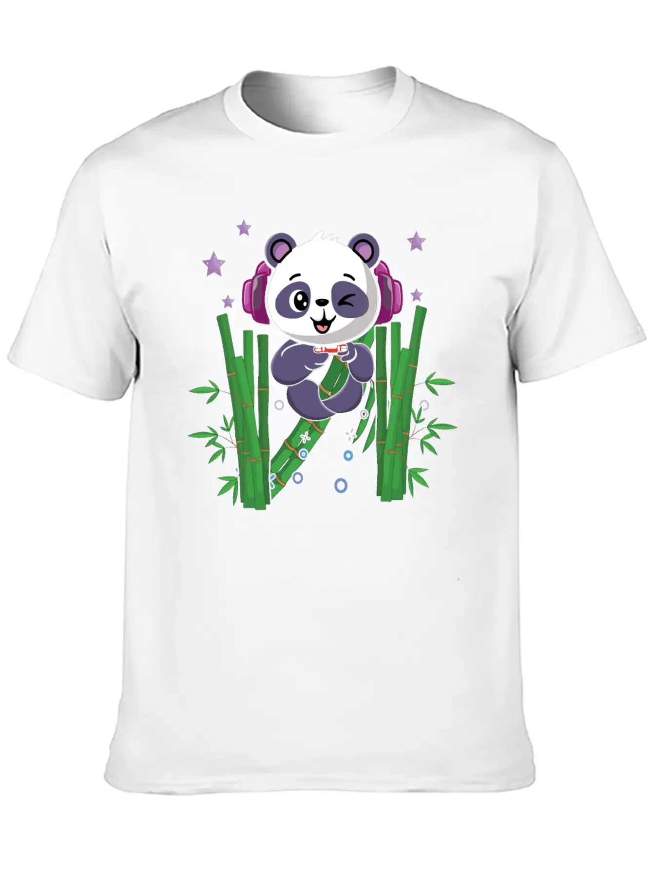 Gaming Panda Cute Playing Video Game Lover Gaming Unisex Short Sleeve Soft Cotton T-Shirt – Casual Everyday Wear