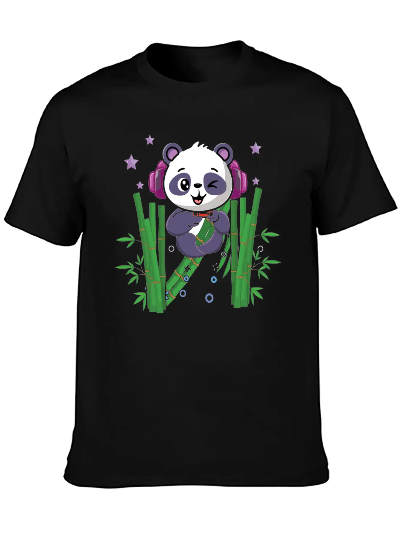 Gaming Panda Cute Playing Video Game Lover Gaming Unisex Short Sleeve Soft Cotton T-Shirt – Casual Everyday Wear