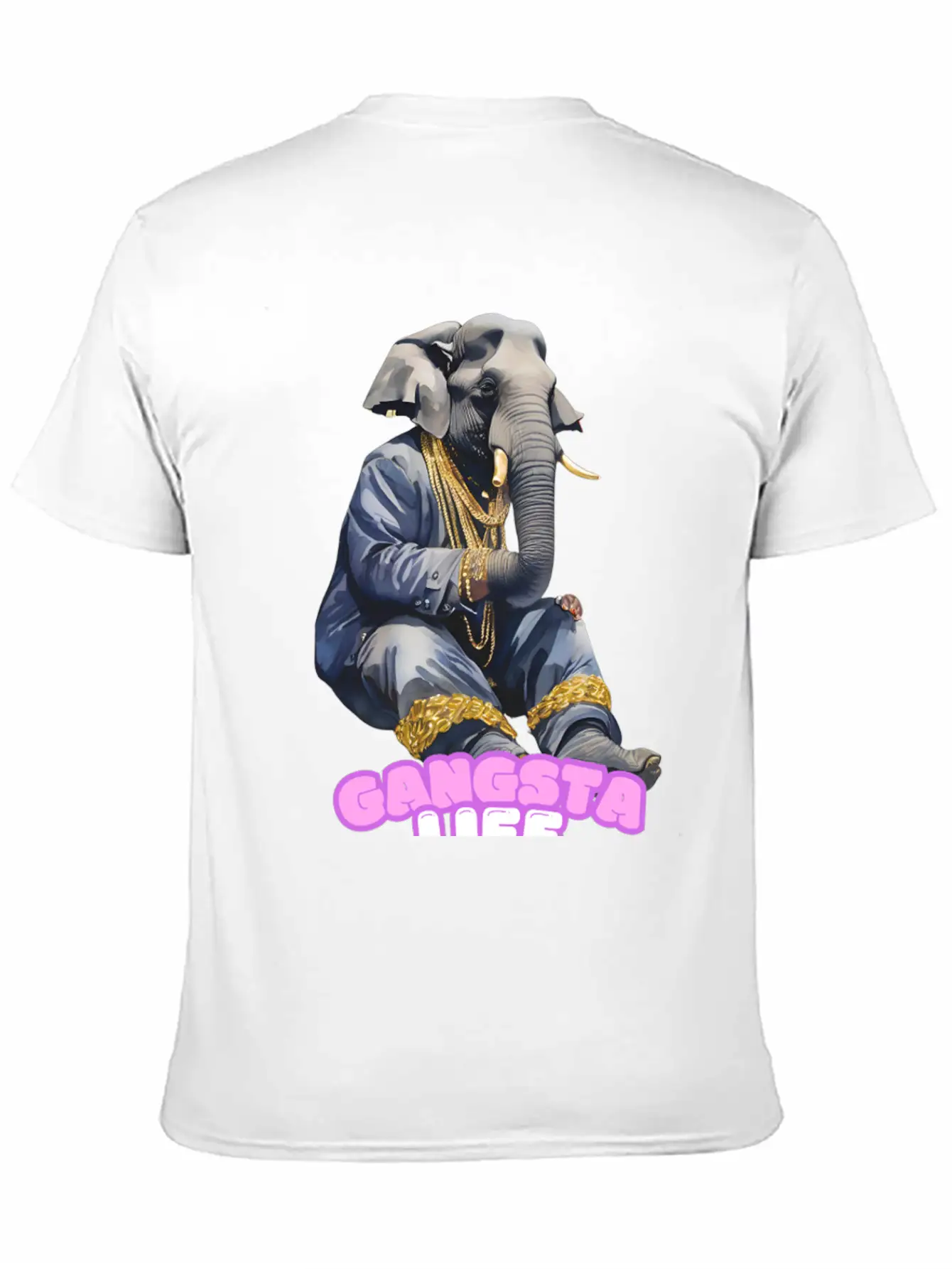 Gangsta Life Elephant Essential Unisex Summer Tee – Soft Cotton Casual Fit