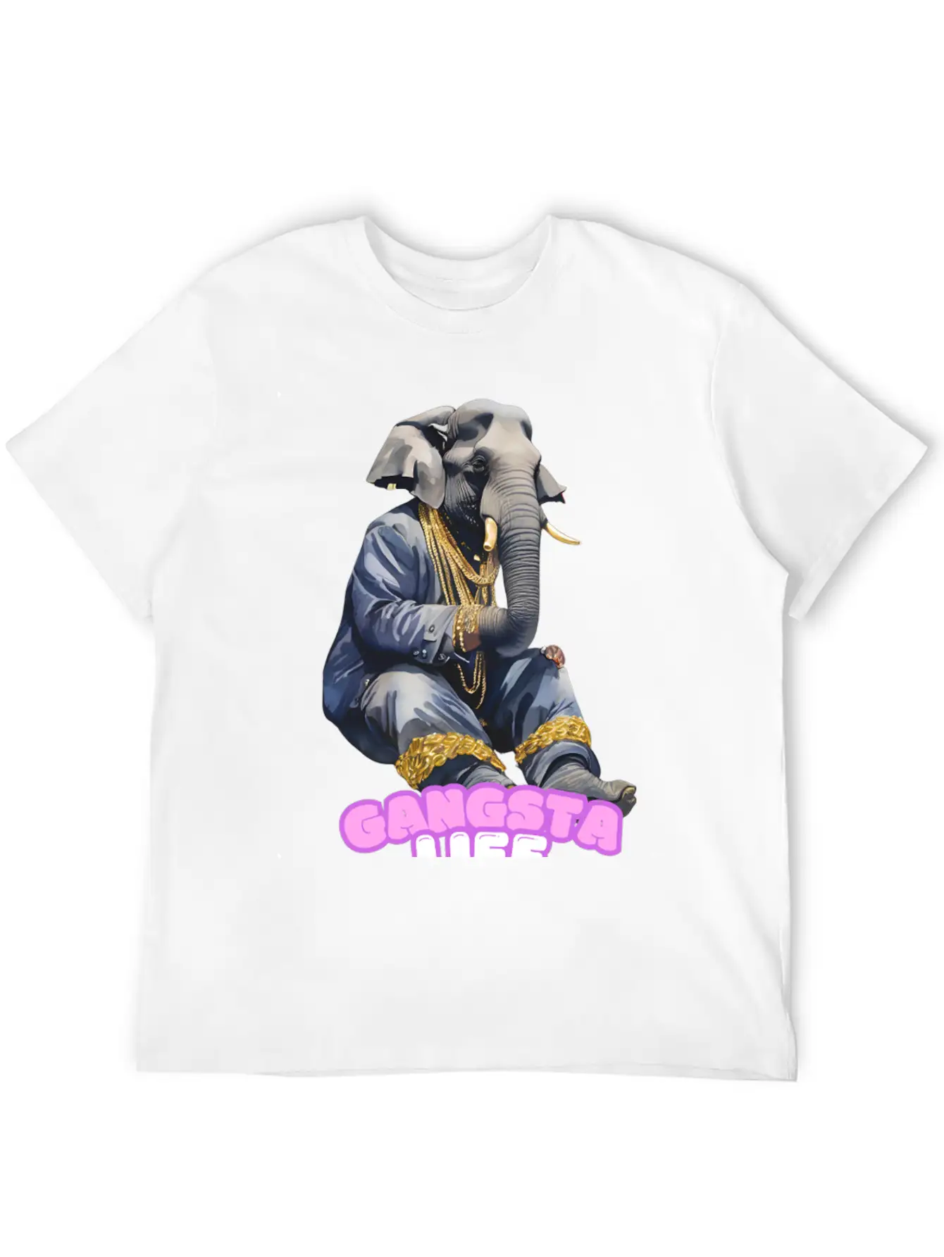 Gangsta Life Elephant Essential Unisex Summer Tee – Soft Cotton Casual Fit