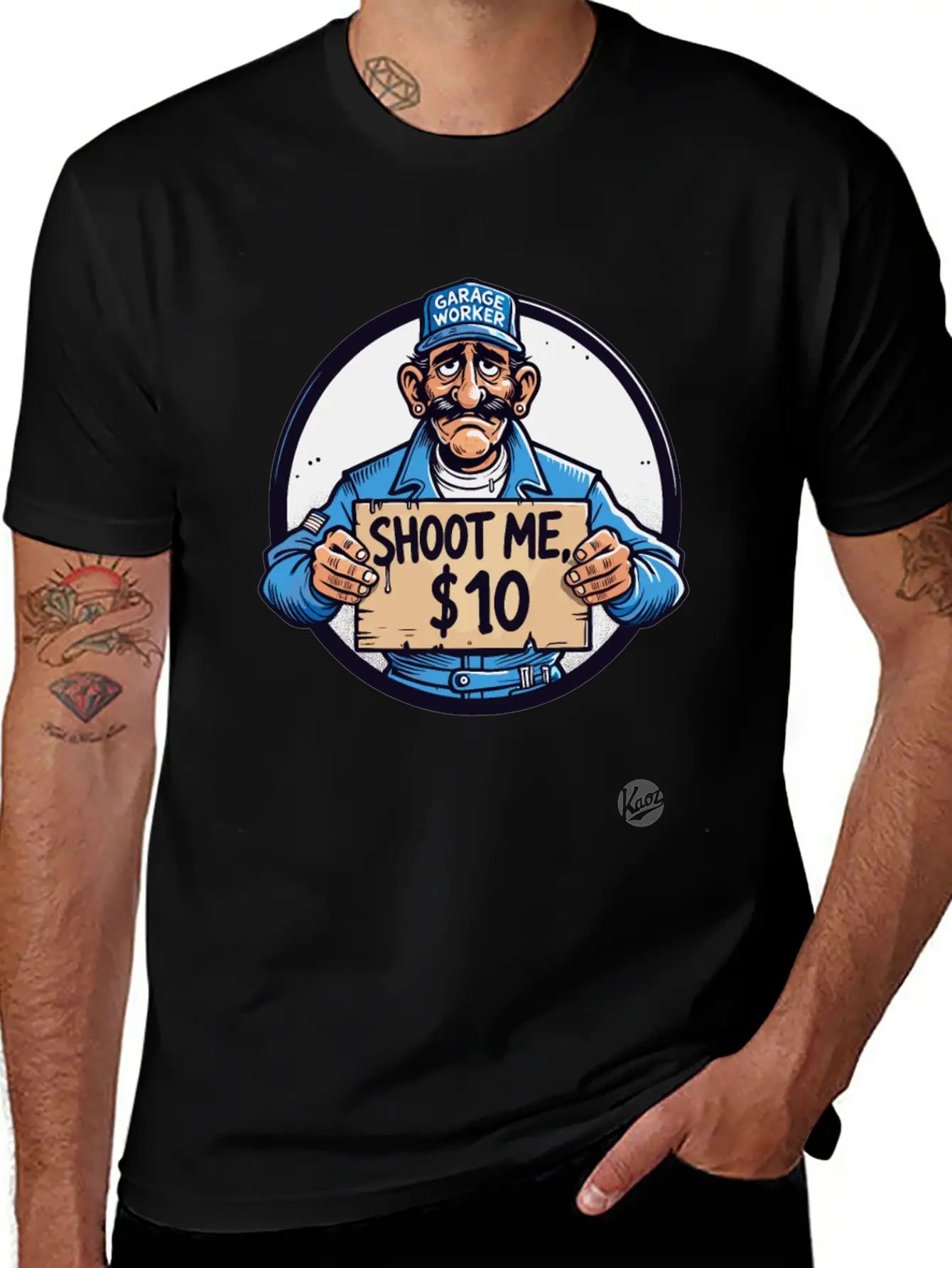 Garage Worker Sarcasm Bundy Style "Shoot Me $10" Comfortable Minimalist Graphic Tee – Summer Style Essential