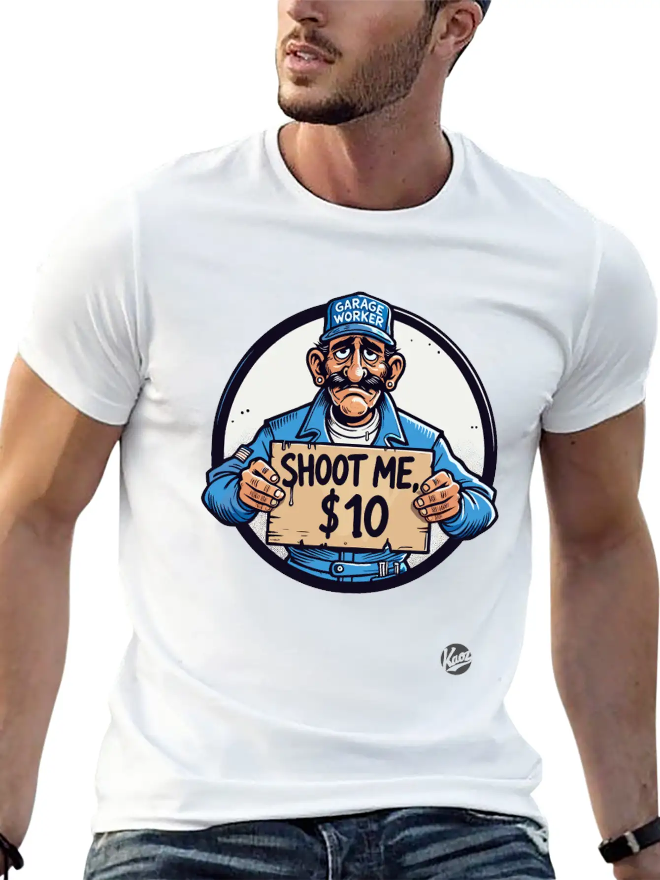 Garage Worker Sarcasm Bundy Style "Shoot Me $10" Comfortable Minimalist Graphic Tee – Summer Style Essential
