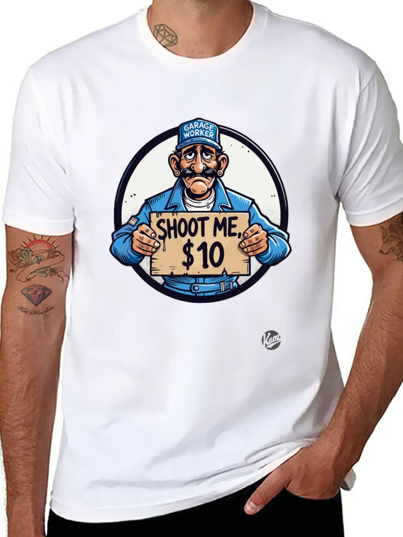 Garage Worker Sarcasm Bundy Style "Shoot Me $10" Comfortable Minimalist Graphic Tee – Summer Style Essential