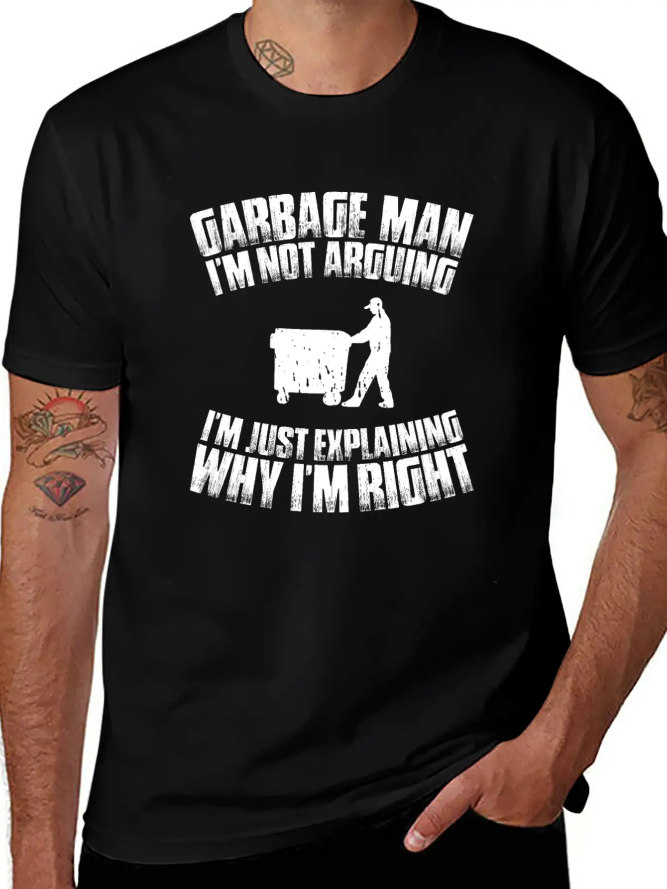 Garbage Man Trashman Waste Collector Garbageman Essential Unisex Summer Tee – Soft Cotton Casual Fit