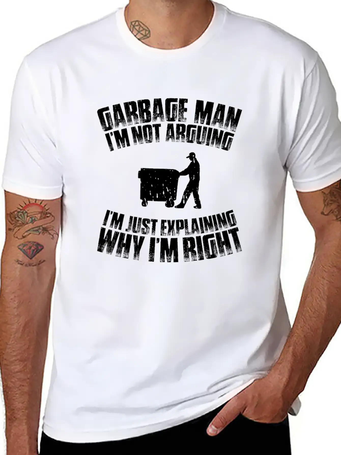 Garbage Man Trashman Waste Collector Garbageman Essential Unisex Summer Tee – Soft Cotton Casual Fit