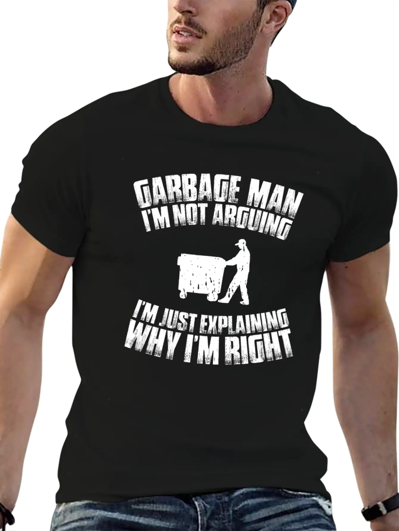 Garbage Man Trashman Waste Collector Garbageman Stylish Everyday T-Shirt – Unisex Basic Cotton Tee