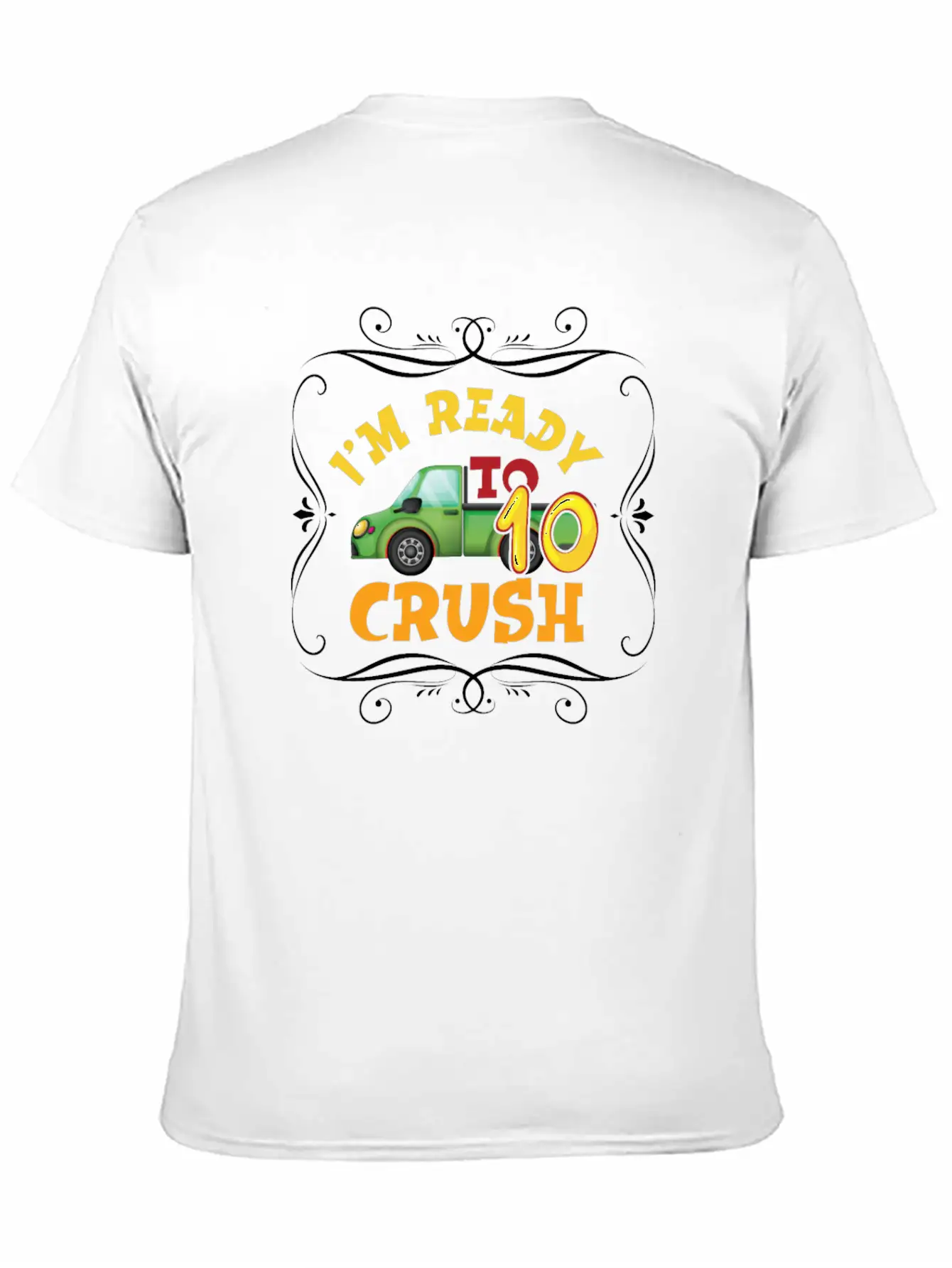 Garbage Truck 10th Birthday Party Birthday Boy Stylish Everyday T-Shirt – Unisex Basic Cotton Tee