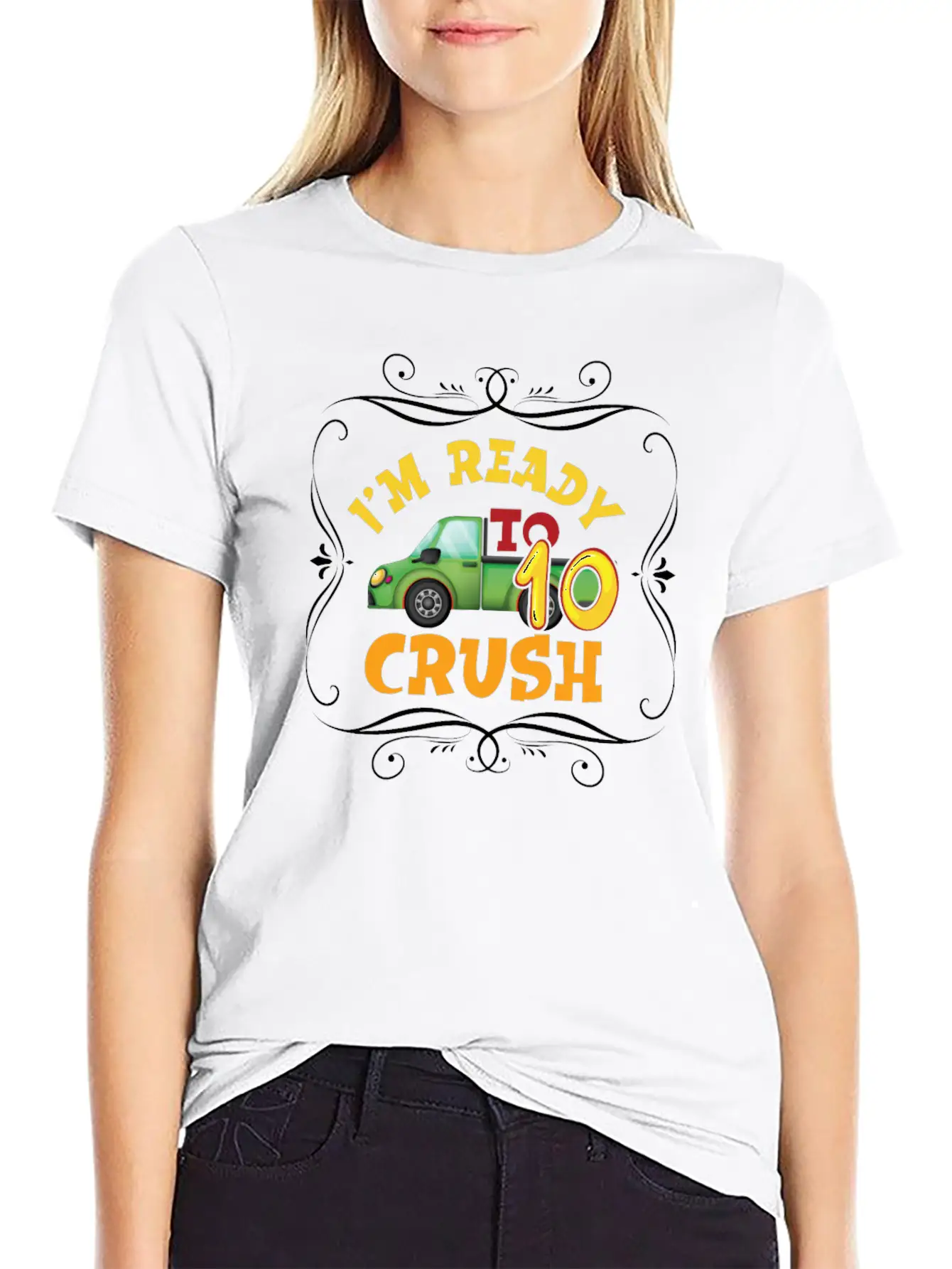 Garbage Truck 10th Birthday Party Birthday Boy Stylish Everyday T-Shirt – Unisex Basic Cotton Tee