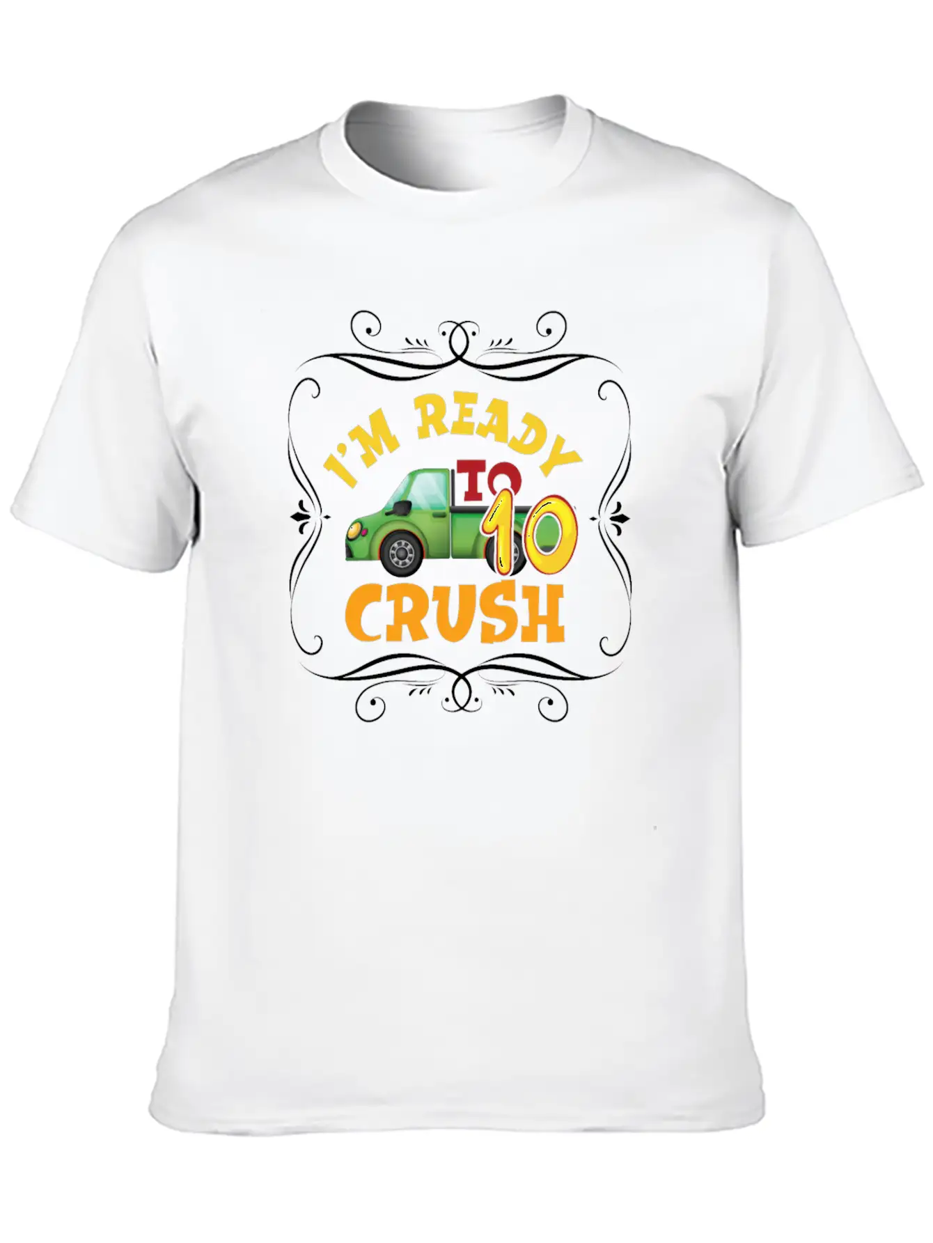 Garbage Truck 10th Birthday Party Birthday Boy Stylish Everyday T-Shirt – Unisex Basic Cotton Tee