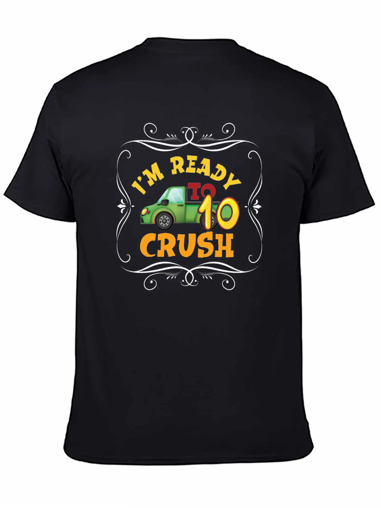 Garbage Truck 10th Birthday Party Birthday Boy Stylish Everyday T-Shirt – Unisex Basic Cotton Tee