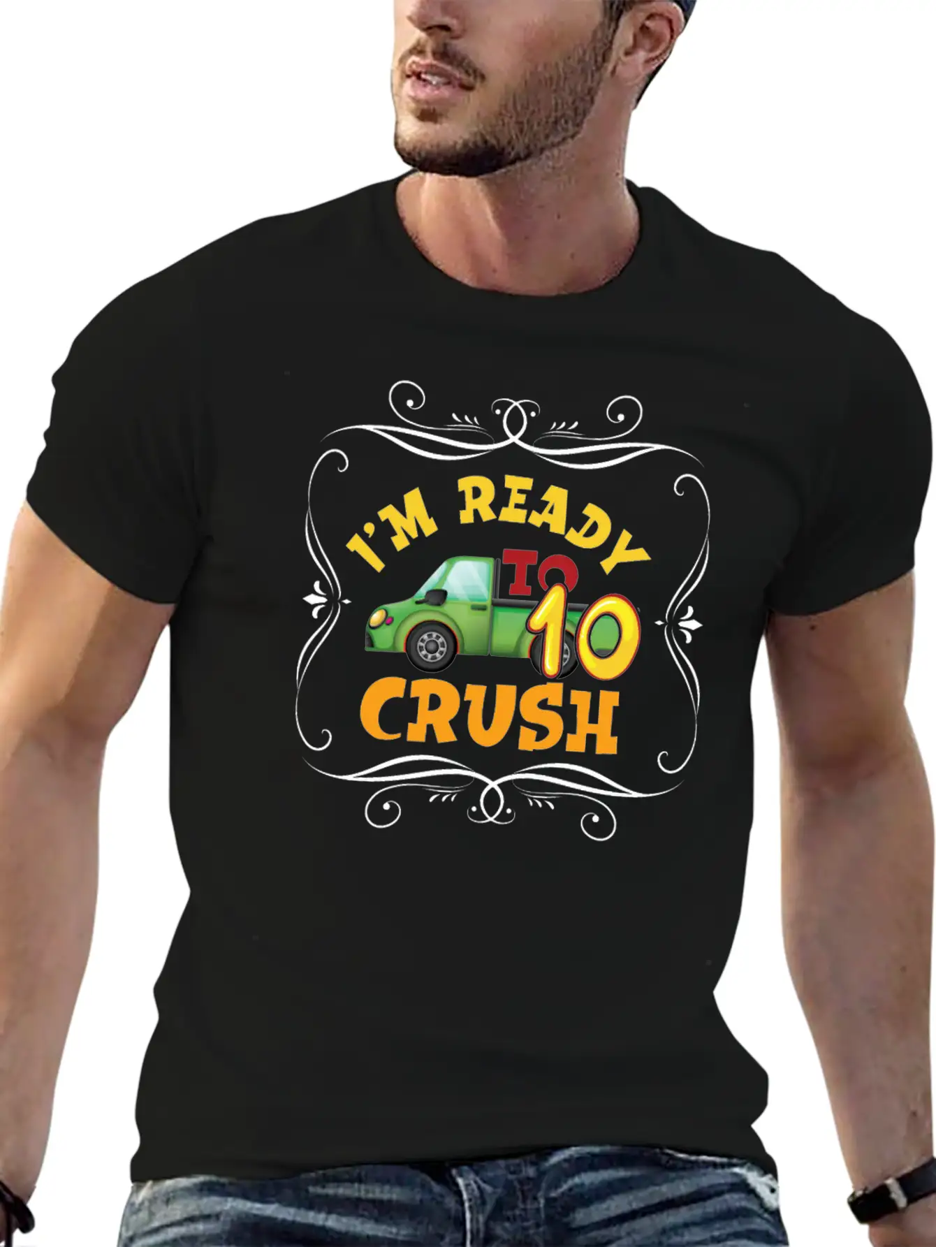 Garbage Truck 10th Birthday Party Birthday Boy Stylish Everyday T-Shirt – Unisex Basic Cotton Tee