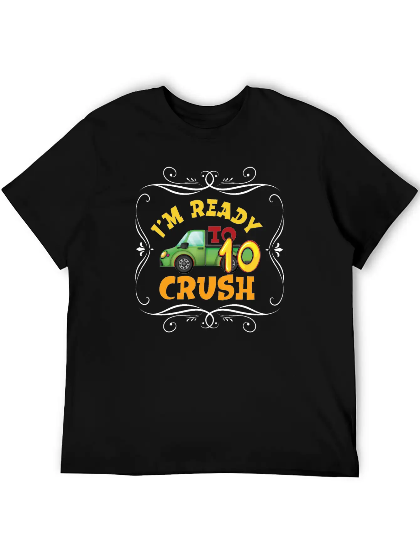 Garbage Truck 10th Birthday Party Birthday Boy Stylish Everyday T-Shirt – Unisex Basic Cotton Tee